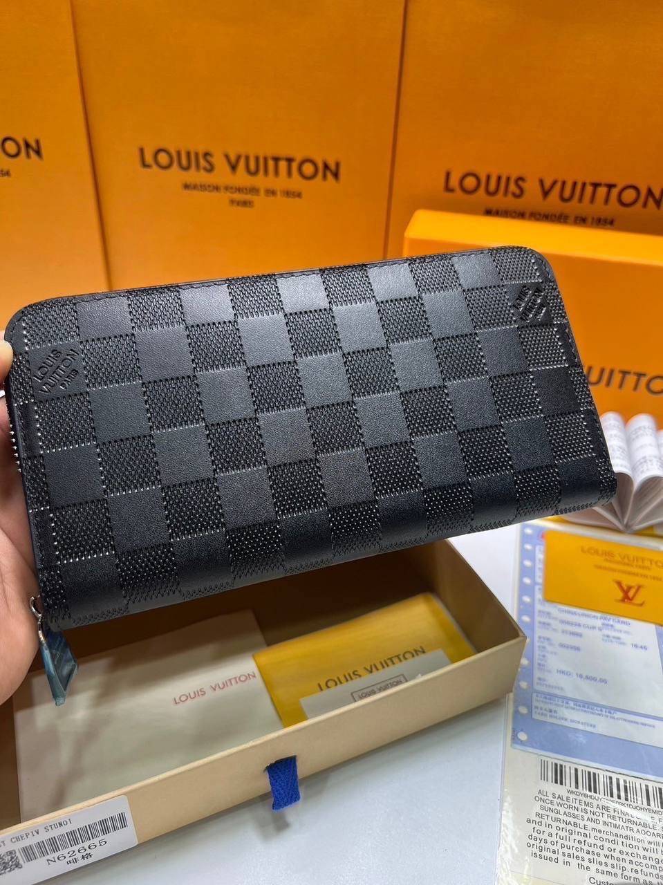 ORI หนังแท้ | LV Zippy Horizontal Monogram Shadow / LV LongWallet กระเป๋าสตางค์ใบยาว กระเป๋าสตางค์ซิปรอบ