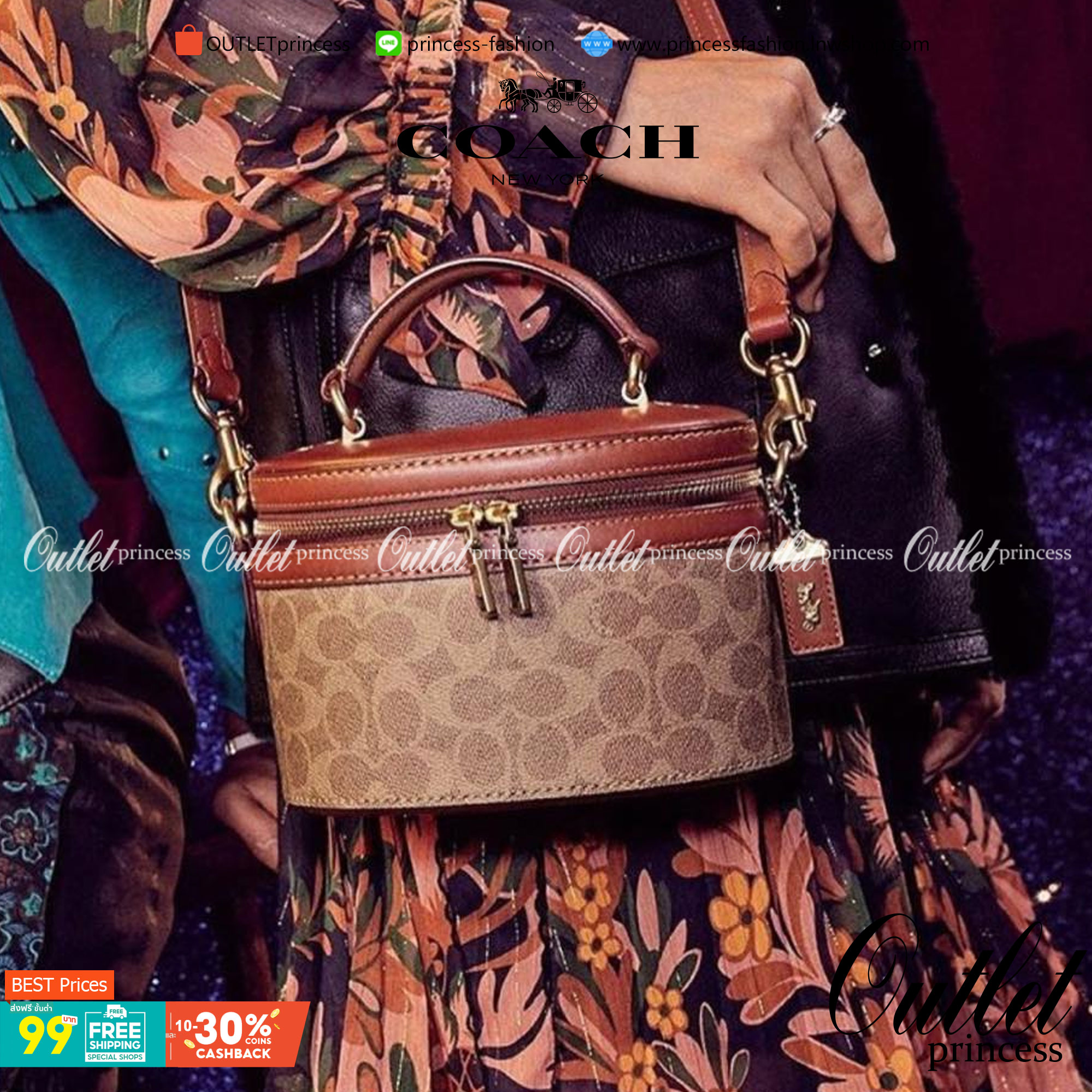 Coach Selena Trail Signature Bag กระเป๋าทรงกล่องใหม่ล่าสุด ภายในกว้าง ใส่ของได้จำนวนมาก มาพร้อมสายสะพายcrossbody ที่สามารถปรับระดับได้ ใครยังไม่มีห้ามพลาดแล้วนะคะ สามารถสะพายไปทำงาน หรือไปเที่ยวชิวๆเก๋ๆ