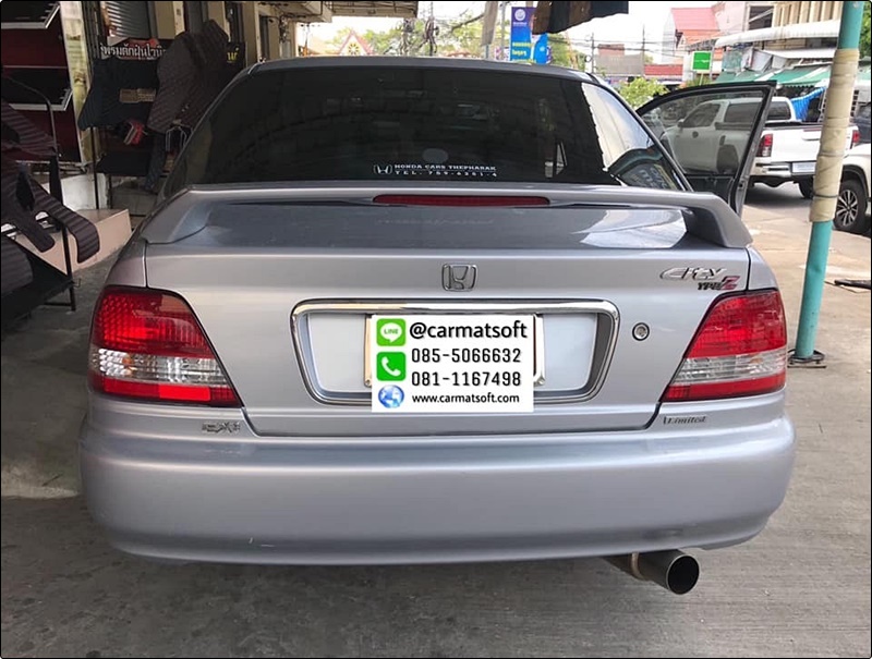 ชุดหุ้มเบาะรถยนต์ CITY TYPE-Z ปี1999-02 หนังPVC เกรดA หนา1มิล สีดำด้ายแดง