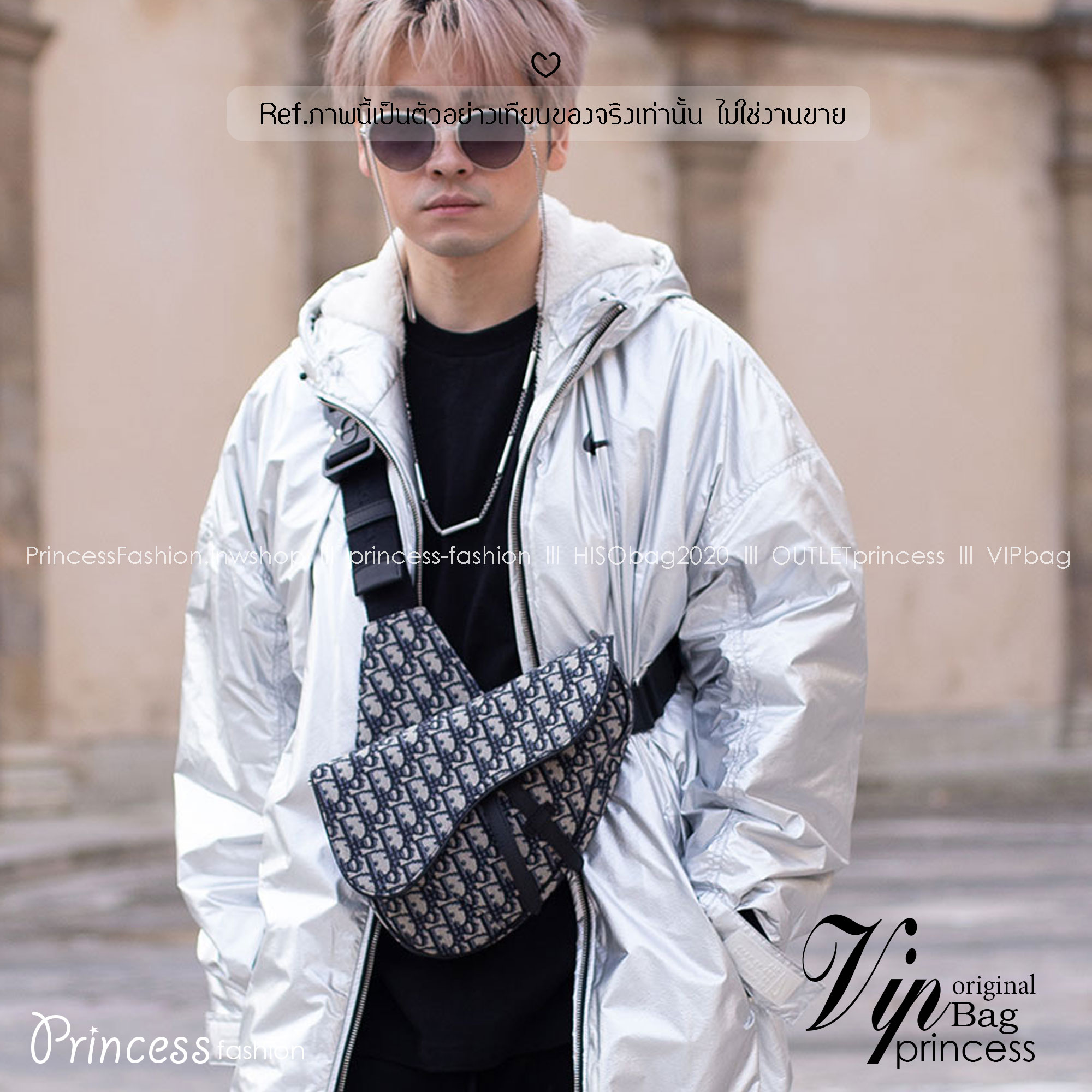 DIOR Saddle bag Oblique jacquard fabric in beige and black กระเป๋าคาดอกดิออร์ รุ่นยอดนิยมที่หนุ่มๆ ใช้งานได้แบบคุ้มๆ ดีไซส์สวยคมเรียบหรูตามแบบฉบับแบรนด์