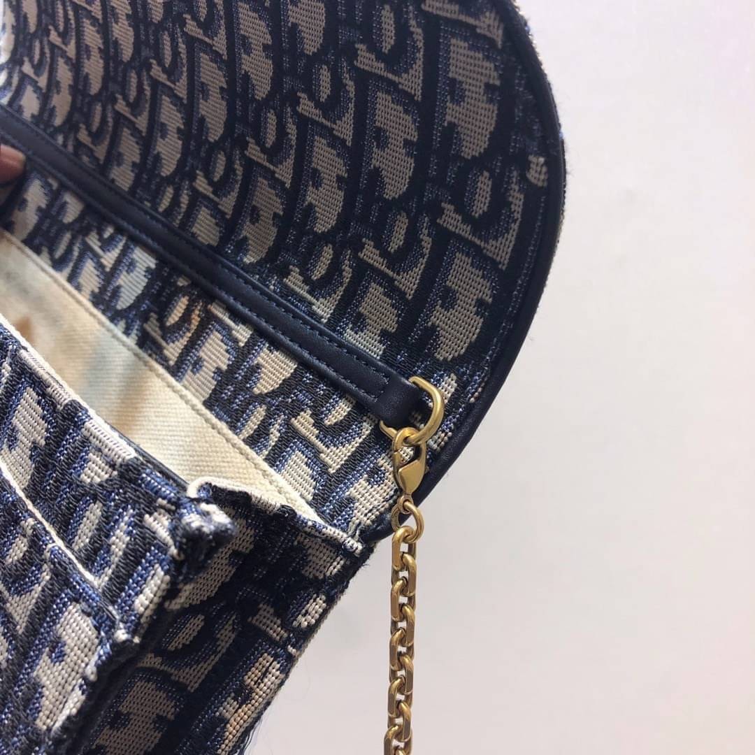 Dior Saddle Pouch Blue Oblique Jacquard / Dior oblique Saddle pouch เกรดใช้งานสลับของจริง ออริจินอล ภาพสินค้าถ่ายจากงานขายจริง ใช้งานต่างประเทศได้