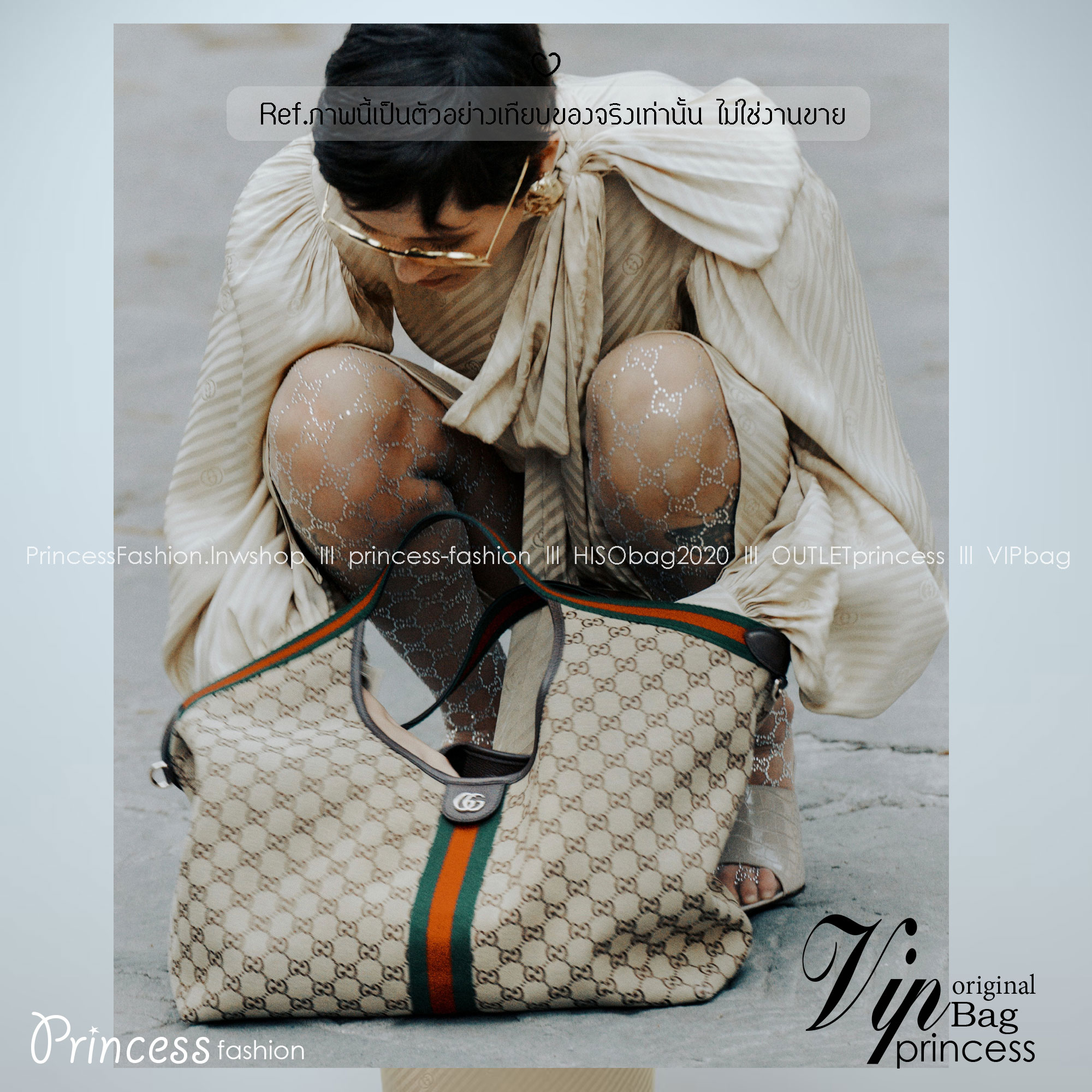 ORI หนังแท้ | Gucci Giglio Large tote bag / Monogram / Denim กระเป๋าทรงสะพายทรงโท้ทใบใหญ่ ดีไซน์ใหม่ล่าสุด สวยหรู่เท่มาก มาพร้อมใบเล็กเข้าเซ็ท พร้อมสายสะพายยาวเขียวแดงเป็นเอกลักษณ์ ภายในโล่งกว้าง จุของได้เยอะจุใจ