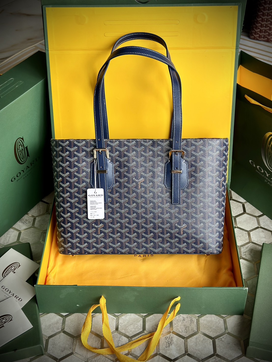GOYARD Goyardine Sac Marie Galante MM / GOYARD Tote Bag กระเป๋าทรงโท้ทจุของได้เยอะ งานสวยเนี๊ยบ เกรดออริ สลับแท้ 1:1 ใช้ต่างประเทศได้