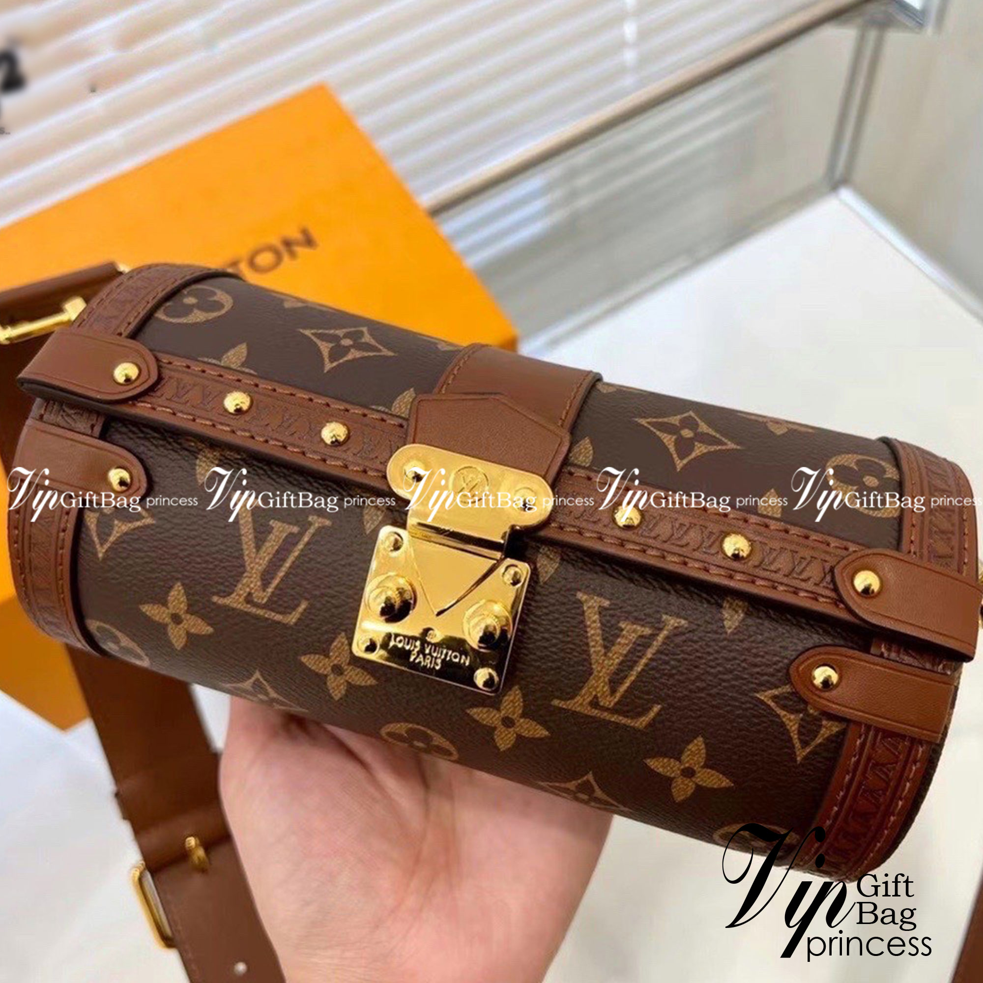 LV PAPILLON TRUNK Monogram coated canvas กระเป๋าสะพายทรงหมอน งานเปิดหน้าหนังลายโมโนแกรม อะไหล่ปั้มทุกจุด เกรดงานสวยเกินราคา ภาพสินค้าถ่ายจากงานขายจริง ใช้งานต่างประเทศได้