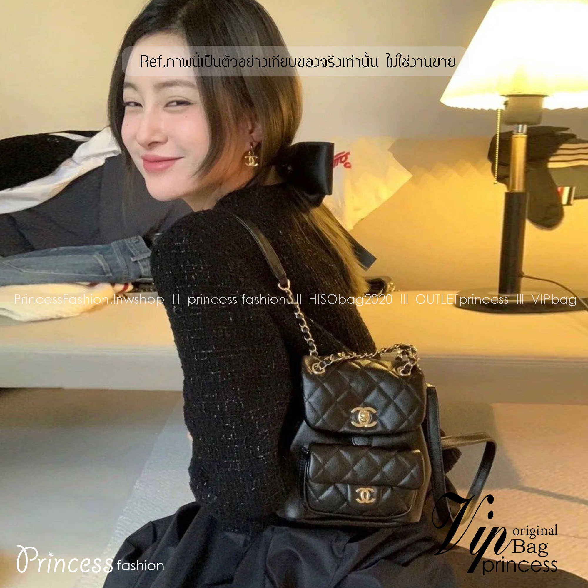 CHANEL MINI DUMA BACKPACK BLACK กระเป๋าเป้ไซส์มินิ รุ่นยอดนิยม เกรดออริ ท็อป สลับแท้ 1:1 ผ่านทุก ตม ใช้งานต่างประเทศได้