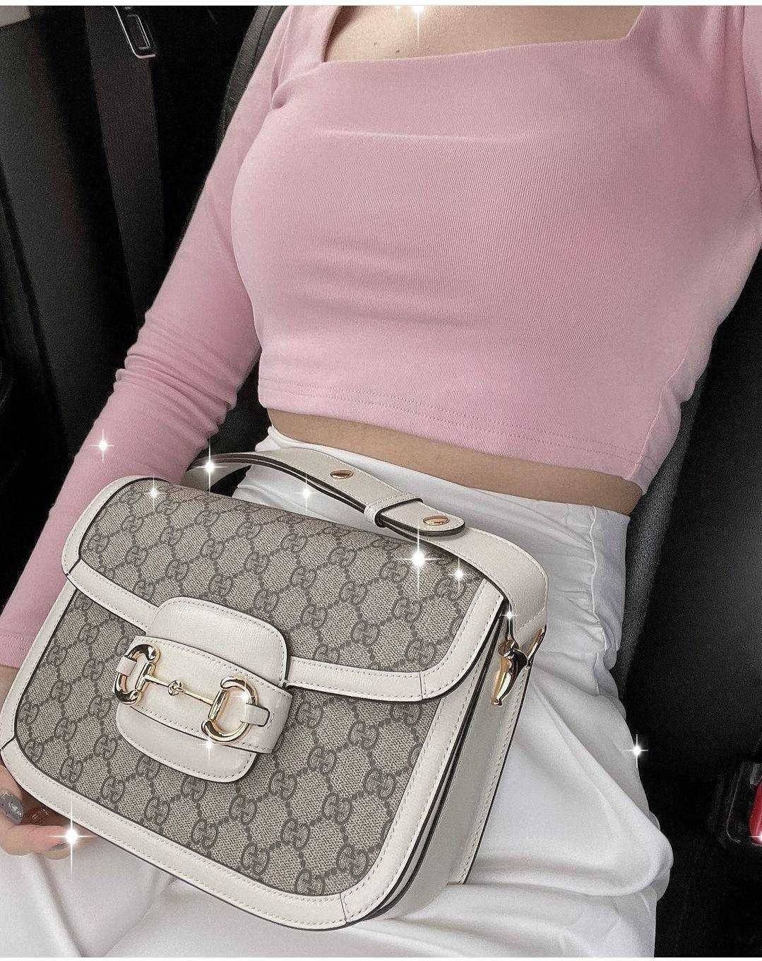 GUCCI HORSEBIT 1995 BAG / GG Supreme Shoulder 10" รุ่นฮิต คลาสสิค หรูหรา ใช้แล้วดูดีมีเสน่ห์ขึ้นทันที สายยาวคล้องบ่าได้ ปรับยาวคลอสบอดี้ได้