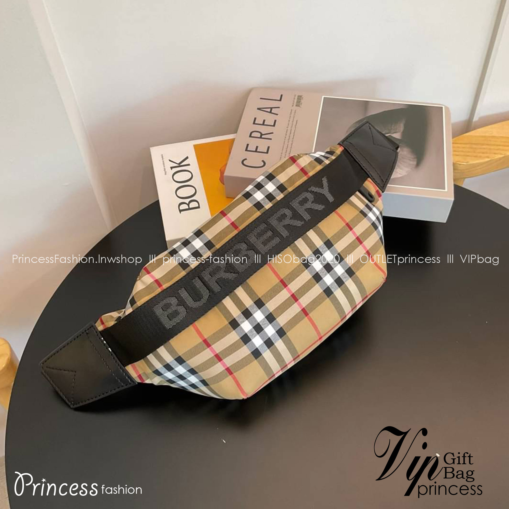 Burberry Vintage Check Sonny Belt Bag รุ่นใหม่ล่าสุด! BURBERRY FRAGRANCES BELT BAG วัสดุ100%POLYAMIDE (Nylon & Canvas)ทกระเป๋าคาดเอว คาดอกแบบ UNISEX ใช้ได้ทุกเพศ ลายวินเทจ