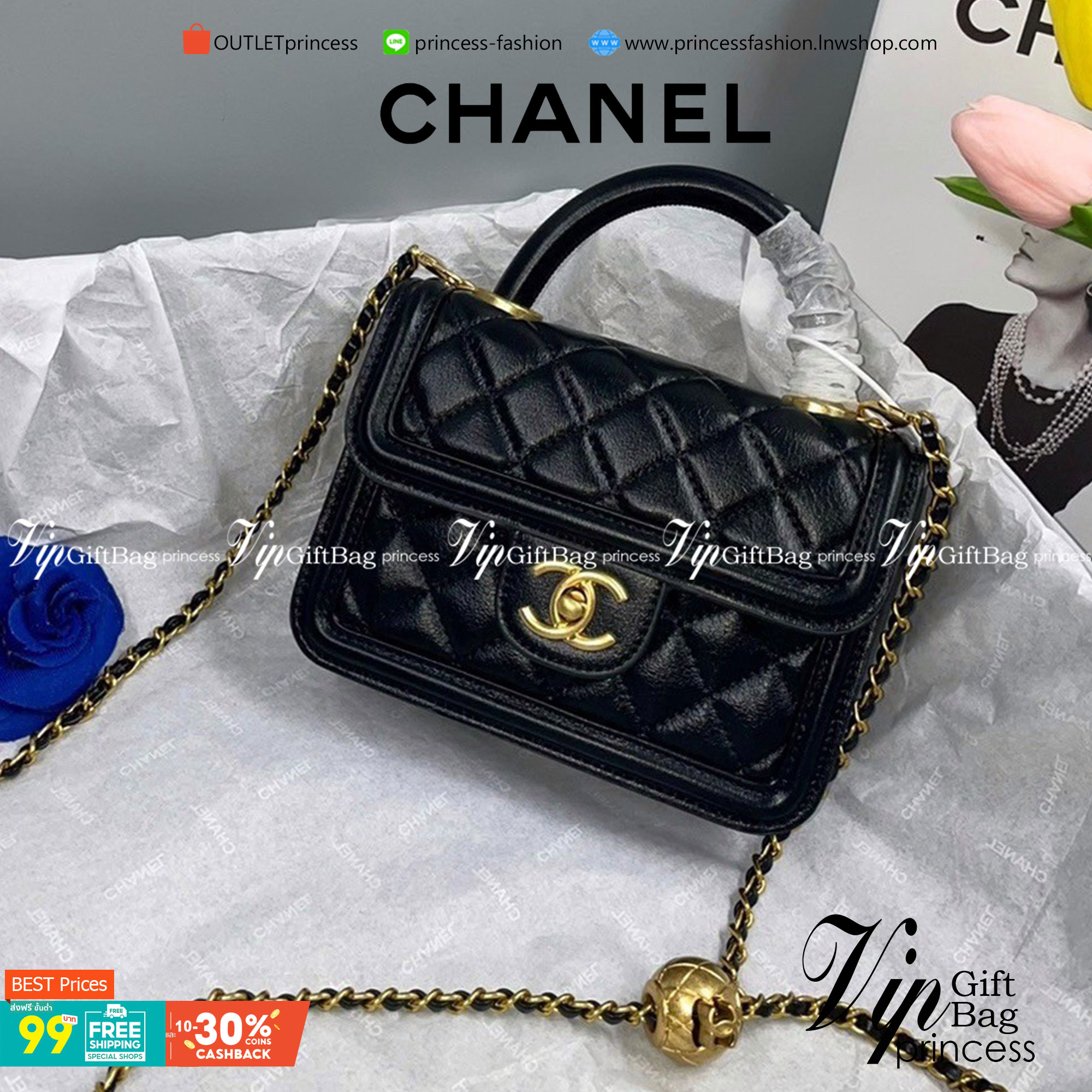 VIP 】CHANEL COCO VINTAGE ดีไซน์ยอดนิยมหนังสวยอยู่ทรงดูแลรักษาง่าย งานอะไหล่ทอง หรูหรามากค่ะ หูจับถนัดมือมาพร้อมสายสะพายยาว สะพายไหล่ CROSSBODY ก็ดูดี สินค้ามาพร้อมถุงผ้าและกล่องแบรนด์ Original Package พร้อมส่งที่ไทยราคาสุดคุ้มห้ามพลาด!