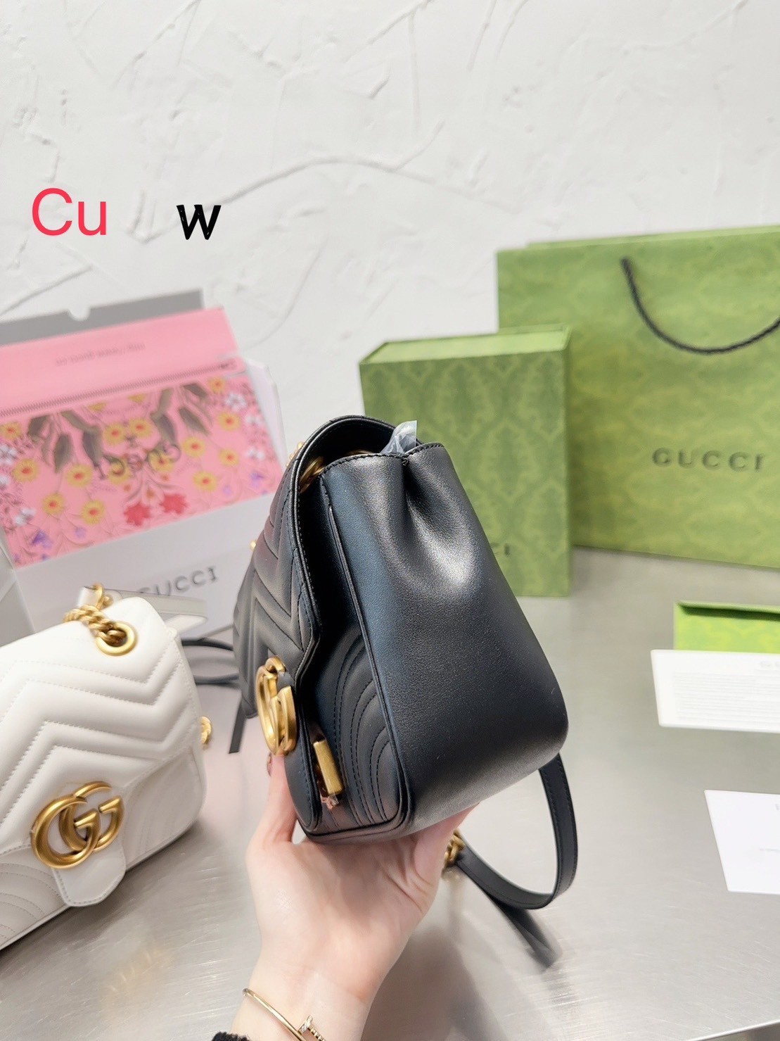 GG MARMONT MATELASSE MINI TOTE BAG / GG MARMONT mini shoulder bag พร้อมส่ง 2 สี กระเป๋าสะพายมินิคลาสสิค สะพายขับผิว ดูแพง อัพลุคได้สบายๆ