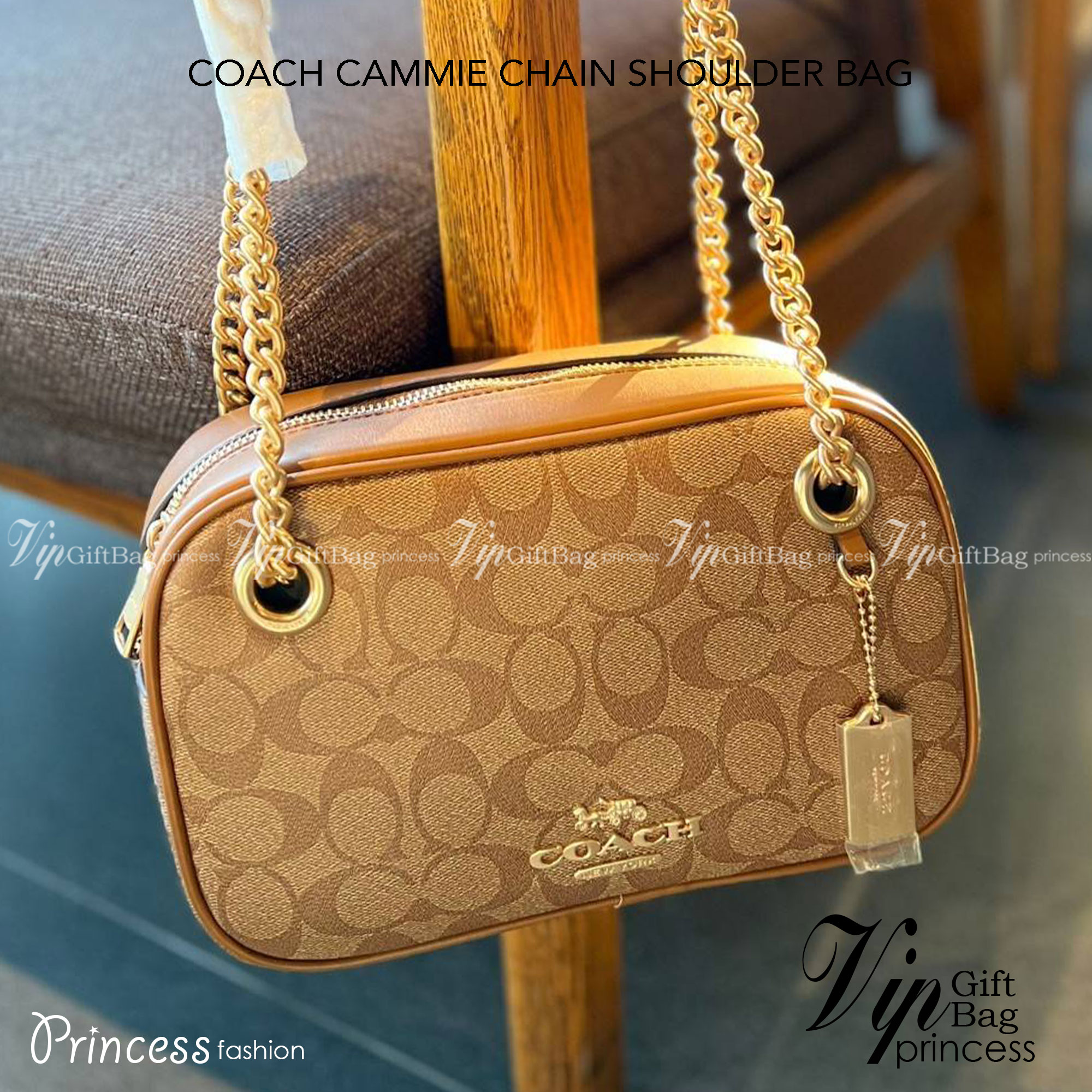 COACH CAMMIE CHAIN SHOULDER BAG IN SIGNATURE (C8149) สวย หรู ดูดี ทางนี้จ้าสาวๆๆ สินค้าต้องมี ห้ามพลาด! 🌟พร้อมส่ง จำนวนจำกัด ก่อนหมด! กับกระเป๋าหิ้วหรือสะพายไหล่ สายสะพายไหล่ในตัวแบบโซ่มีหนังรองบ่า สวยงามมากๆค่ะ