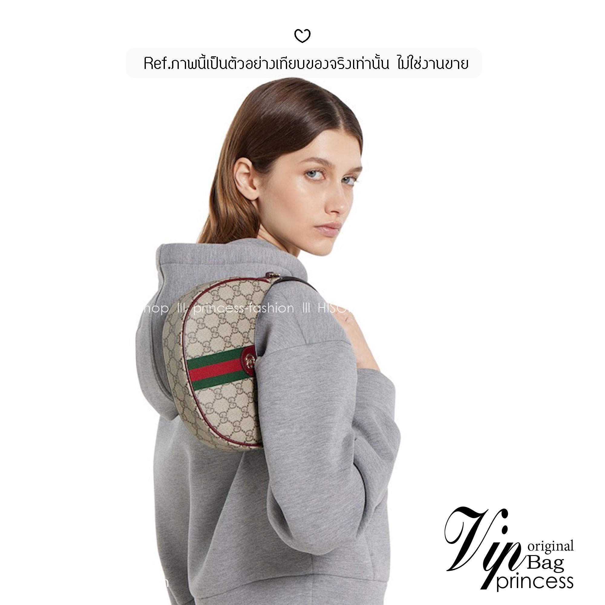 ORI หนังแท้ | Gucci Ophidia small shoulder bag / Gucci Hobo Bag กระเป๋าสะพายทรงโฮโบรูปพระจันทร์ มอบชีวิตชีวาให้กับมรดกของแบรนด์ด้วยแถบ Web