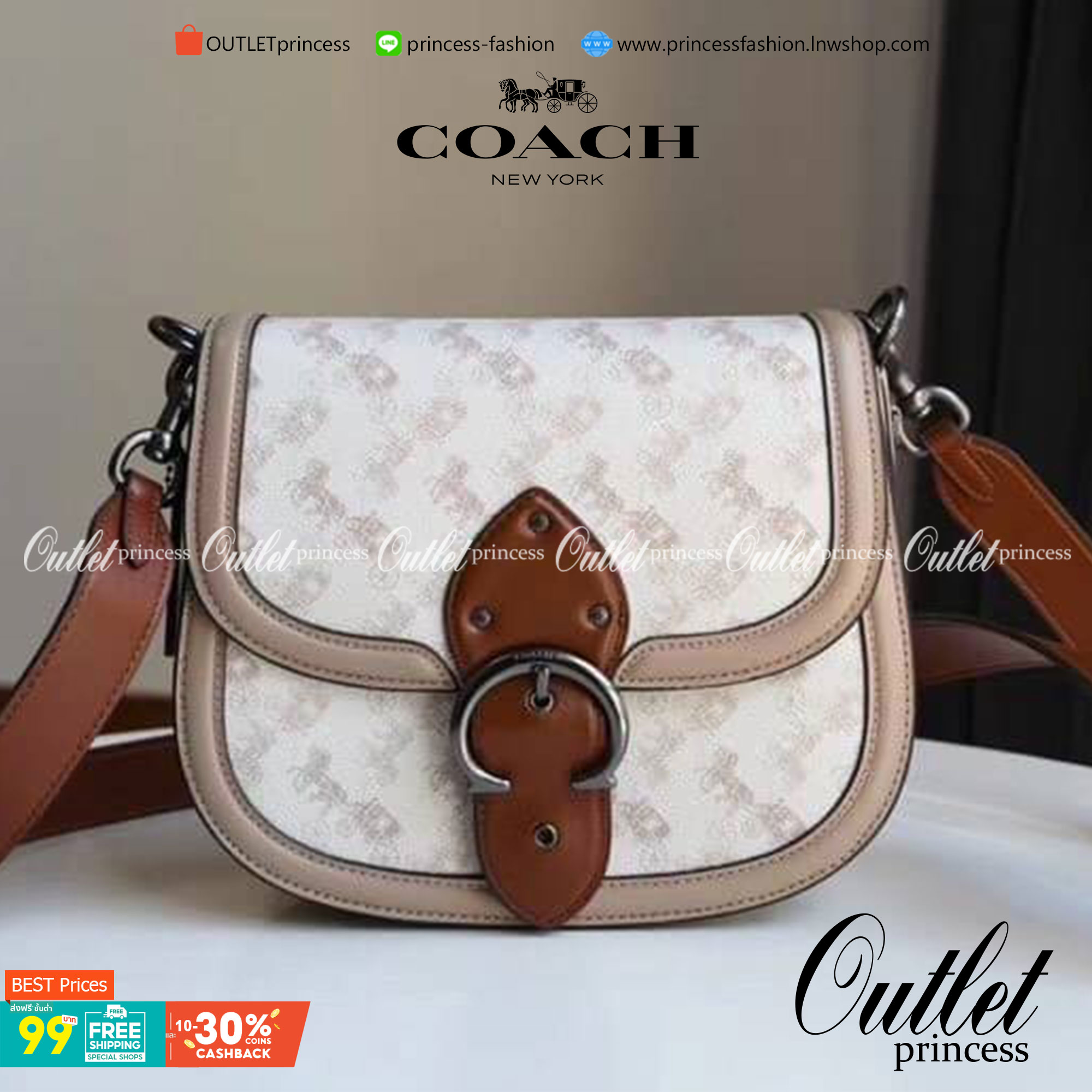 COACH 0745 Printed coated canvas and glovetanned leather
