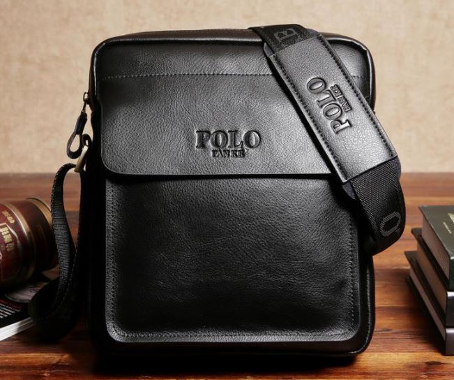 กระเป๋าสะพายข้าง ผู้ชาย กระเป๋าหนังแท้ polo แบบมีที่ปิดด้านหน้า กระเป๋าสะพาย polo รุ่นใหม่ แบบ สวยเท่ 945173