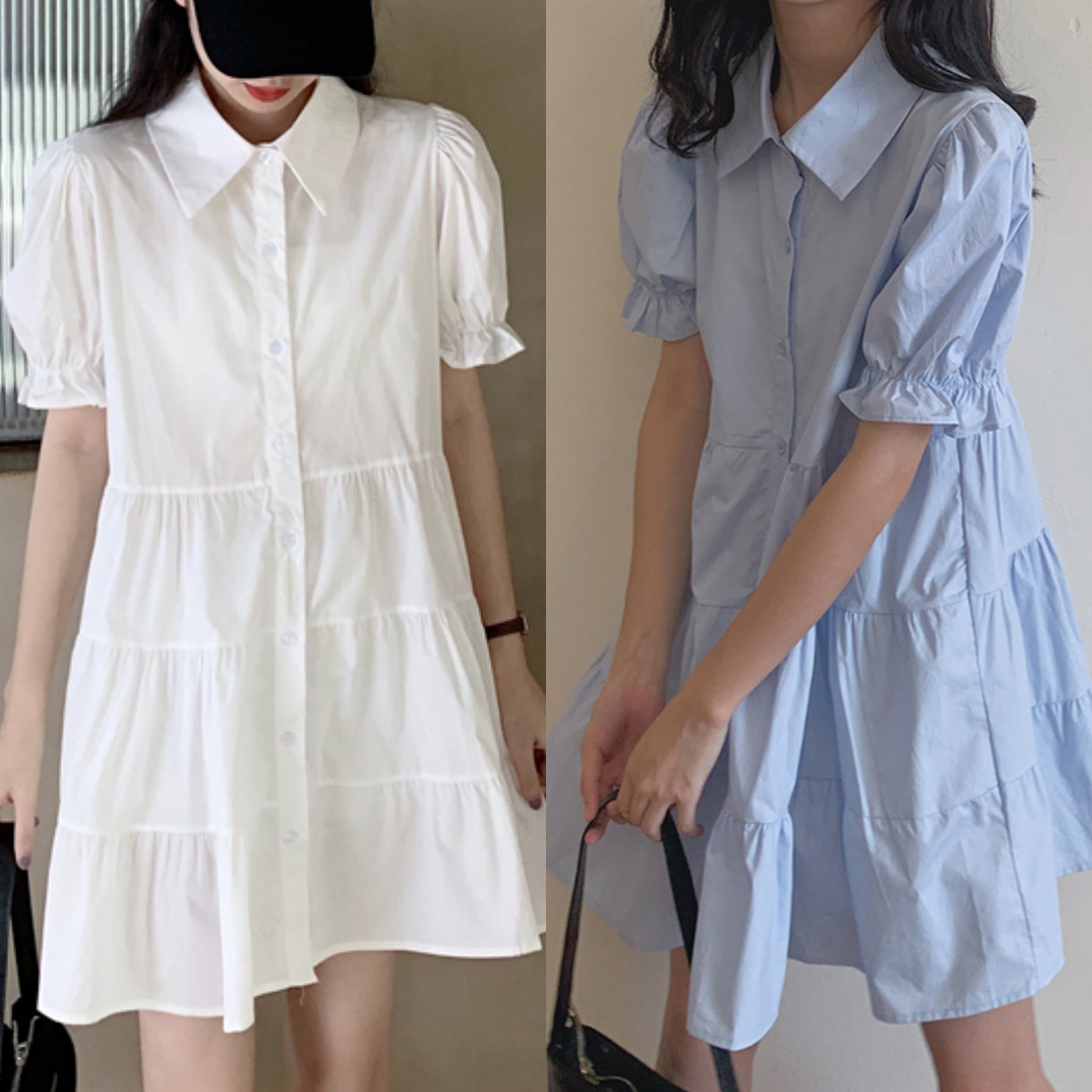 พร้อมส่ง 2 สี 🐰 Emilia dress เดรสระบายแขนสั้น (IN31789)