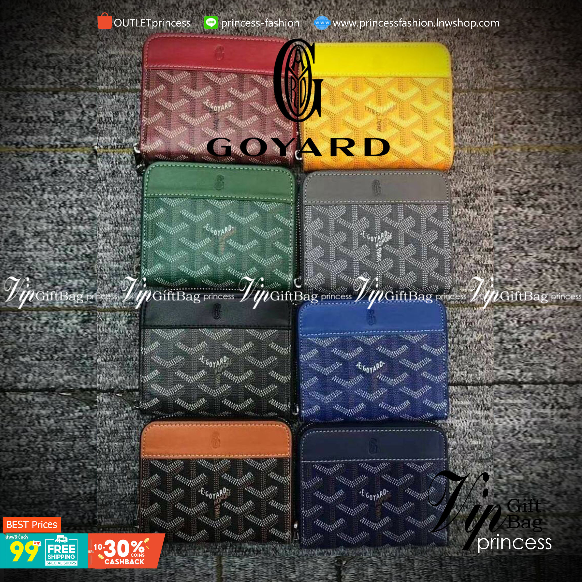 ORI หนังแท้ | GOYARD Compact Zip Matignon Pm Wallet