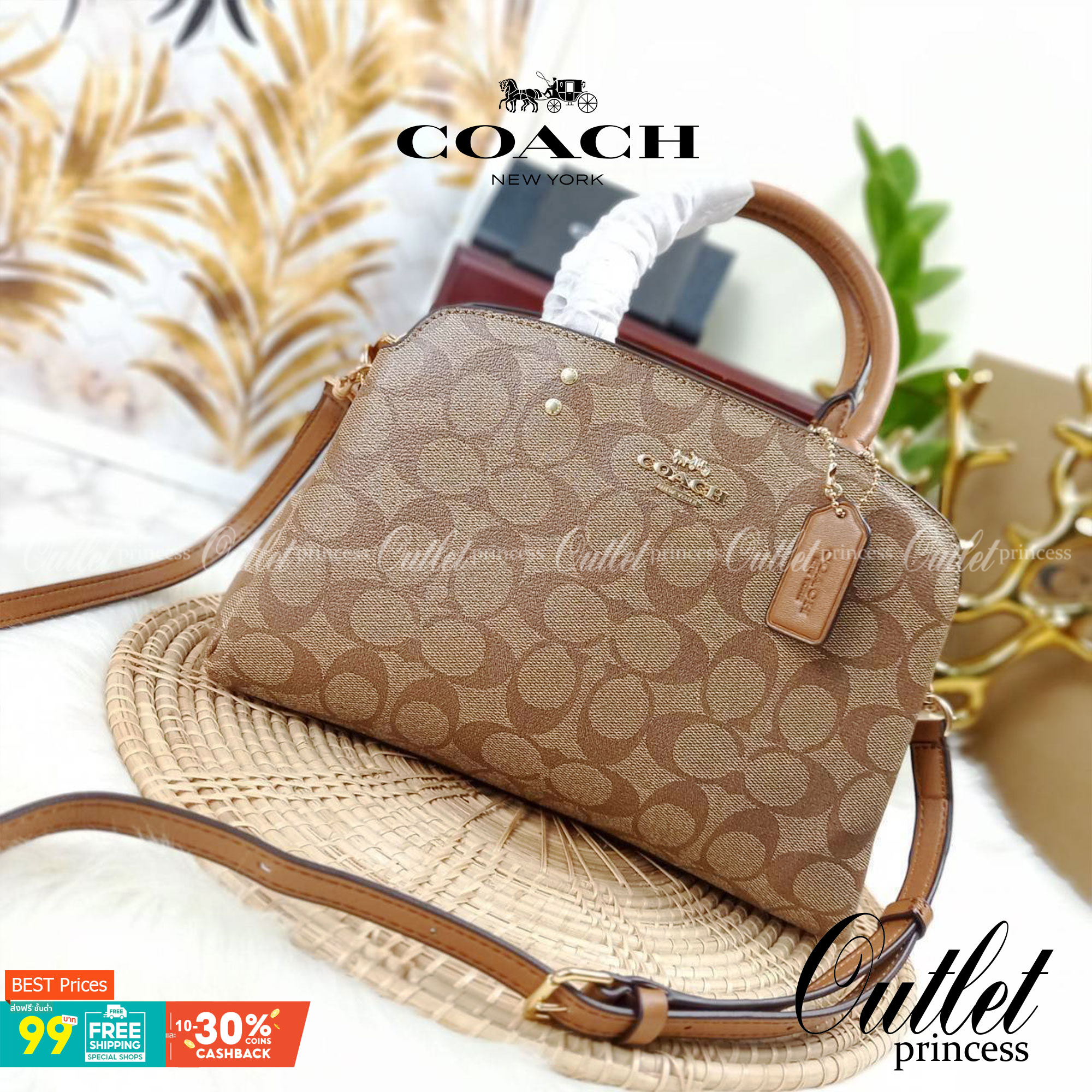 หัวใจจะวาย!! ละมุนมาก ลุคคุณหนูสุดๆ COACH MINI LILLIE CARRYALL (COACH F91494)🌺 ใช้ดีจนต้องบอกต่อ อีกแล้วจ้า ใครๆก็ถามหา😍>>>ทรงถัง รุ่นใหม่ 10 นิ้ว ขนาดกำลังดี เหมาะมือมาก มี 3 ช่องด้านใน ช่องกลาง เปิด-ปิด ด้วยซิป ส่วน 2 ช่องด้านข้