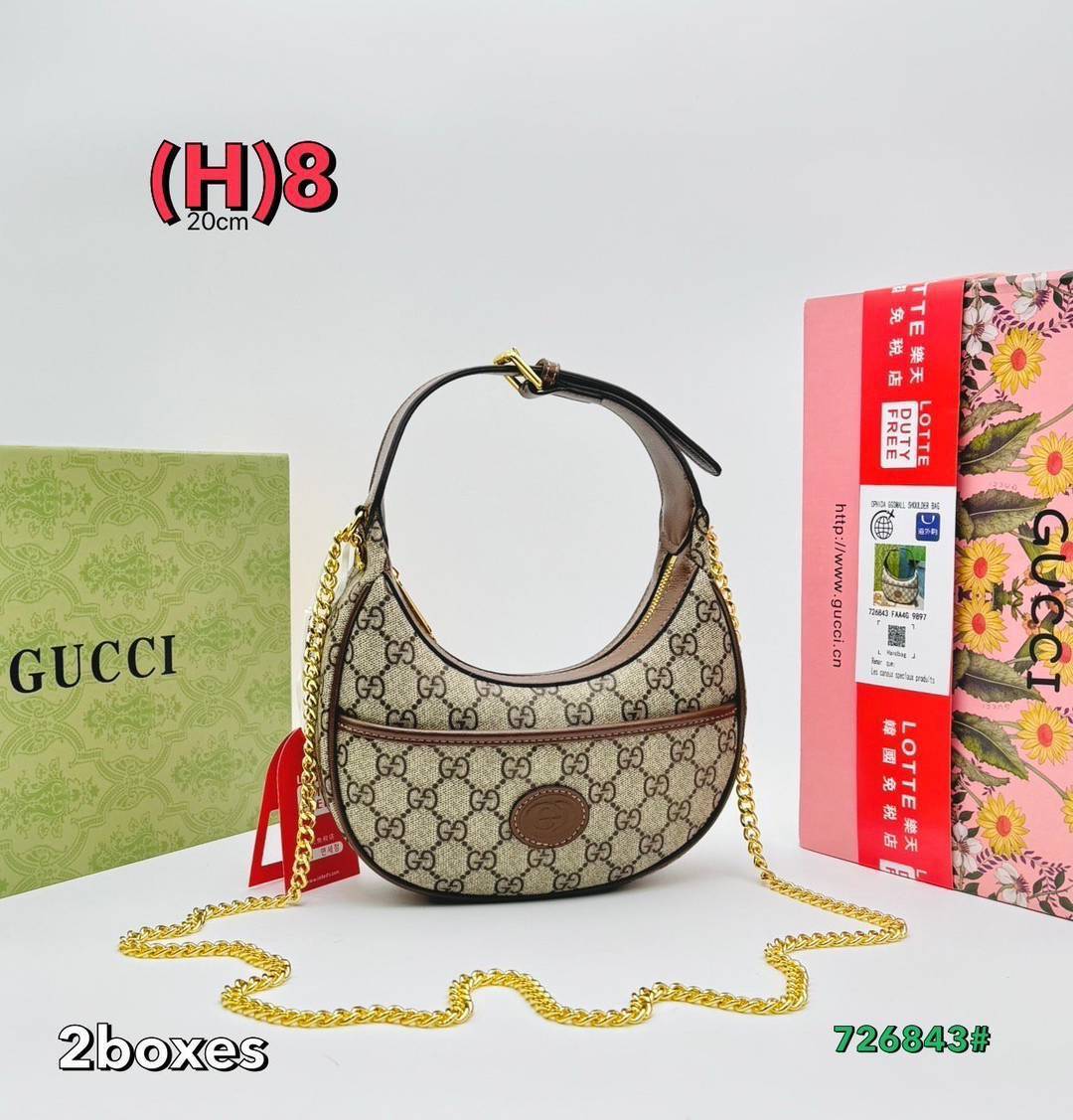 GUCCI Ophidia mini shoulder bag กระเป๋าสะพายรูปทรงพระจันทร์เสี้ยวงน่ารักน่าใช้ สวยสะดุดตาด้วยดีไซน์เรียบหรู แฝงความไฮน์ในตัว