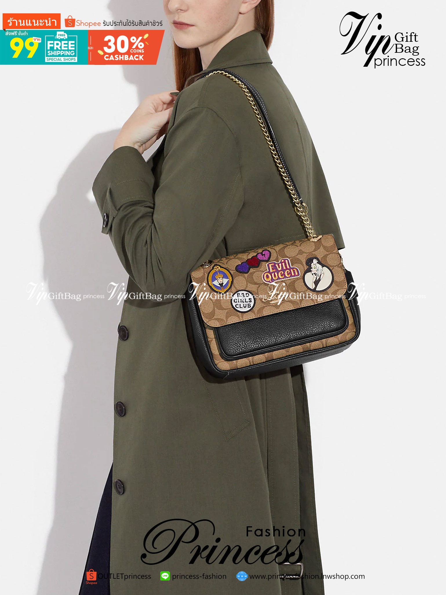 Coach Disney X Coach Klare Crossbody 25 In Signature Canvas With Patches((CC152)) พร้อมส่งก่อนใคร! เริ่ดๆ ชิคๆ กันก่อนค่ะ กับกระเป๋าสะพายแบบครอสบอดี้ร์หรือทบสายคู่ใช้งานแบบหิ้วหรือคล้องไหล่ได้ ✔️หนังแท้อย่างดีสวยมากๆค่ะ