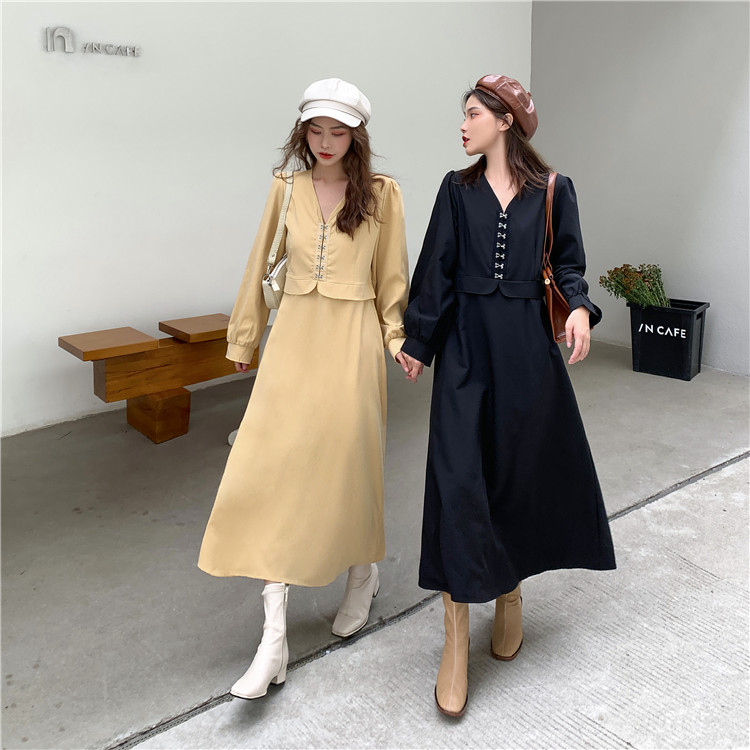 พร้อมส่ง 🎐 Camila dress เดรสยาวแขนยาวผ้าคอตตอนเนื้อดี (IN32073)