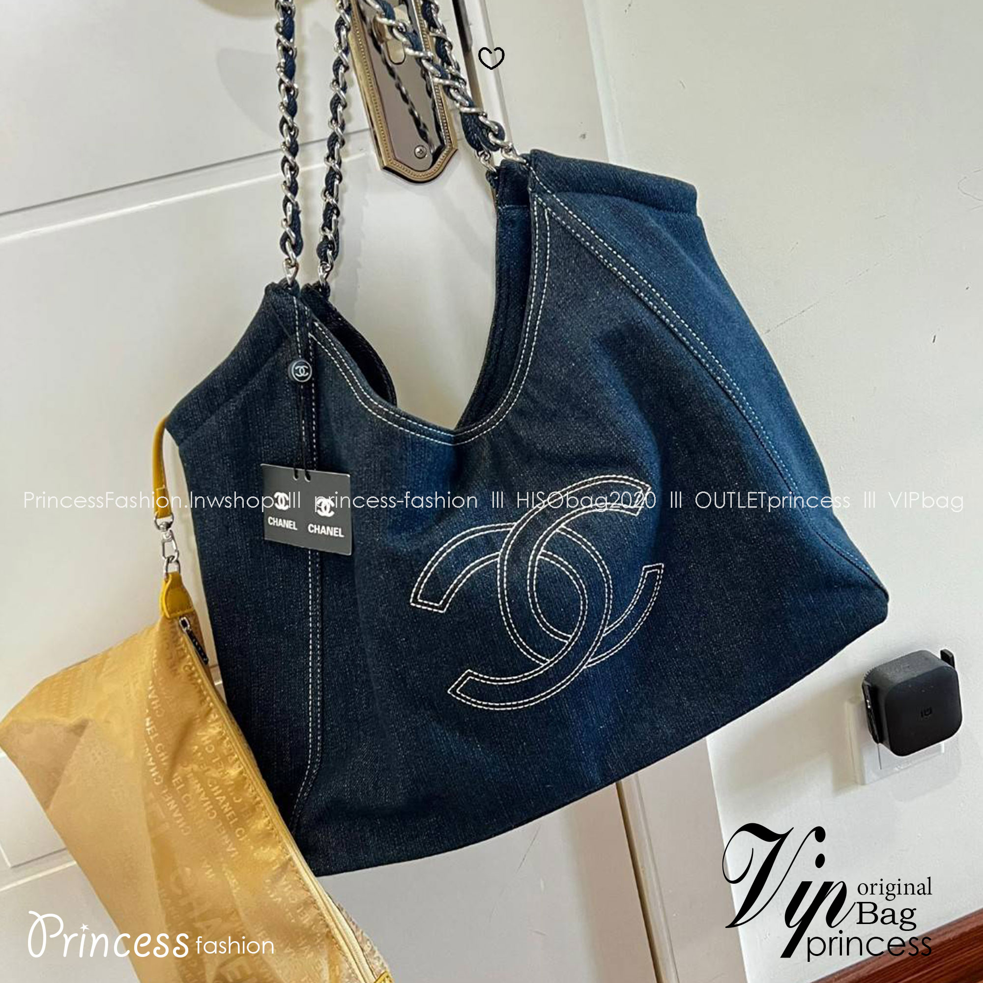 Chanel Blue Denim XL Coco Cabas Tote / CHANEL DENIM SHOULDER BAG กระเป๋าทรงช็อปปิ้งโท้ทใบใหญ่ เอาใจสาวๆสายแบกกันค่ะ กับรุ่นยีนส์ สุดวินเทจ 🧡 เกรดท็อปไฮเอน ใช้งานต่างประเทศได้