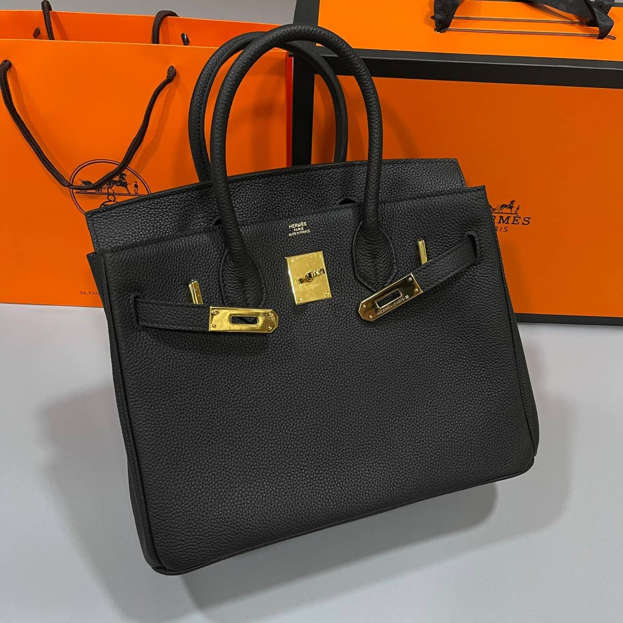 หนังแท้ Hermes BIRKIN 25CM epsom in MAUVSSYLESTE COLOR FULL HANDMADE GOLD HARDWARE เกรดออริจินอล ภาพสินค้าถ่ายจากงานขายจริง
