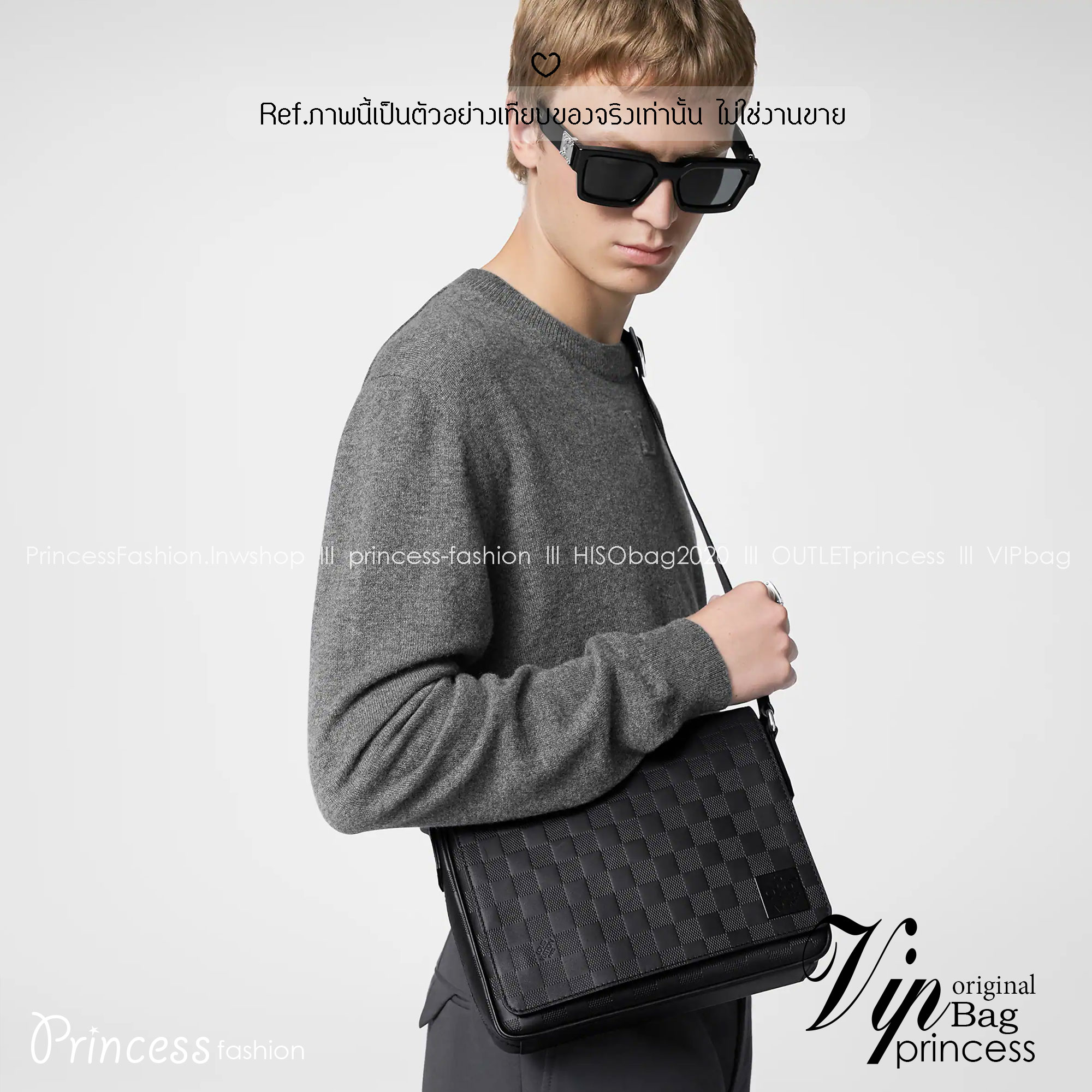 เกรดเทพ Top ORI | LV District PM Damier Infini leather กระเป๋าสะพายทรงแมสเซ็นเจอร์ หนังแท้ เกรดดีสุด เทียบแท้ ผ่านทุก ตม. ใช้งานได้ทั่วโลก