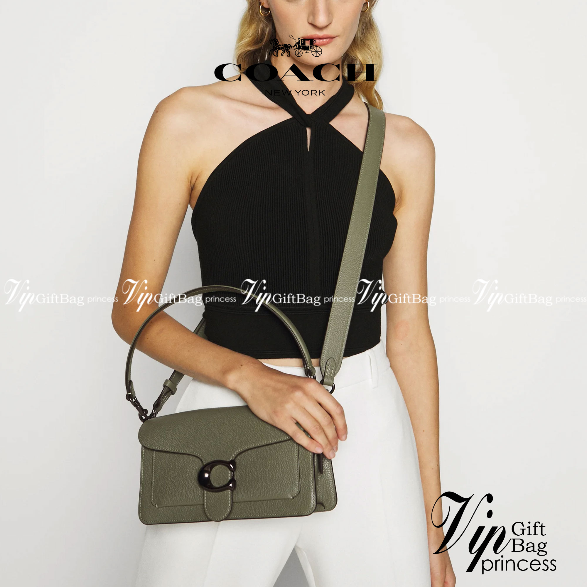 COACH TABBY SHOULDER BAG 26 ((73995)) พัฒนามากจากกระเป๋า Coach รุ่นดังยุค 1970 ทำจากผ้า Canvas เคลือบลายซิกเนเจอร์ หนังลายกรวดและหนังกลับ ด้วยวัสดุคลาสสิค มากับสายที่ถอดได้ถึง 2 สาย ไม่ว่าจะเป็นสายหิ้วหรือสายสะพาย หนังลายกรวดและหนังลูกวัวแบบเนื้อละเอียด แ