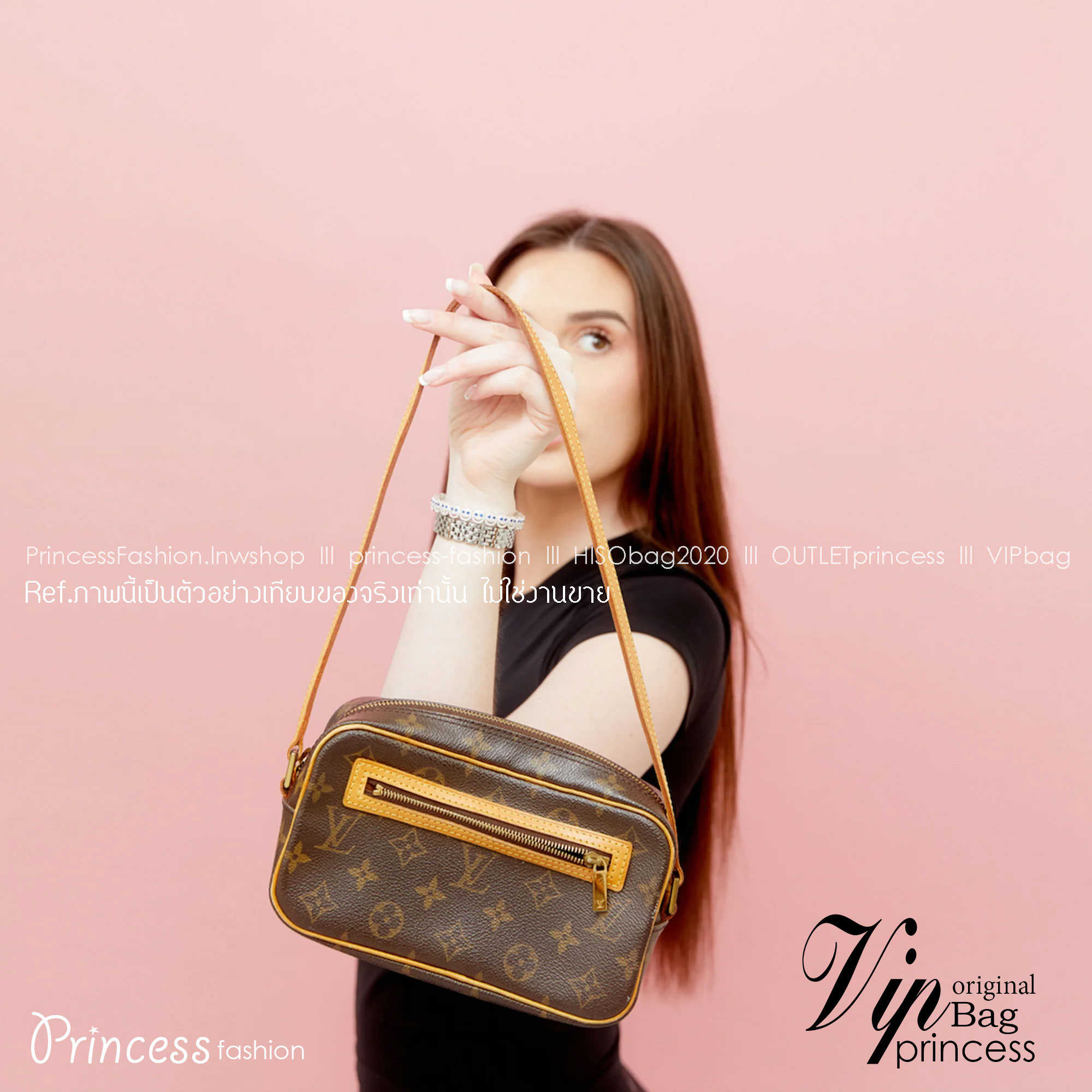 LV POCHETTE CITE SHOULDER BAG MONOGRAM เกรดออรินอล หนังแท้ สวยงามตามรูป เกรดเทียบแท้ ใช้สลับแท้ได้ ใช้งานต่างประเทศได้