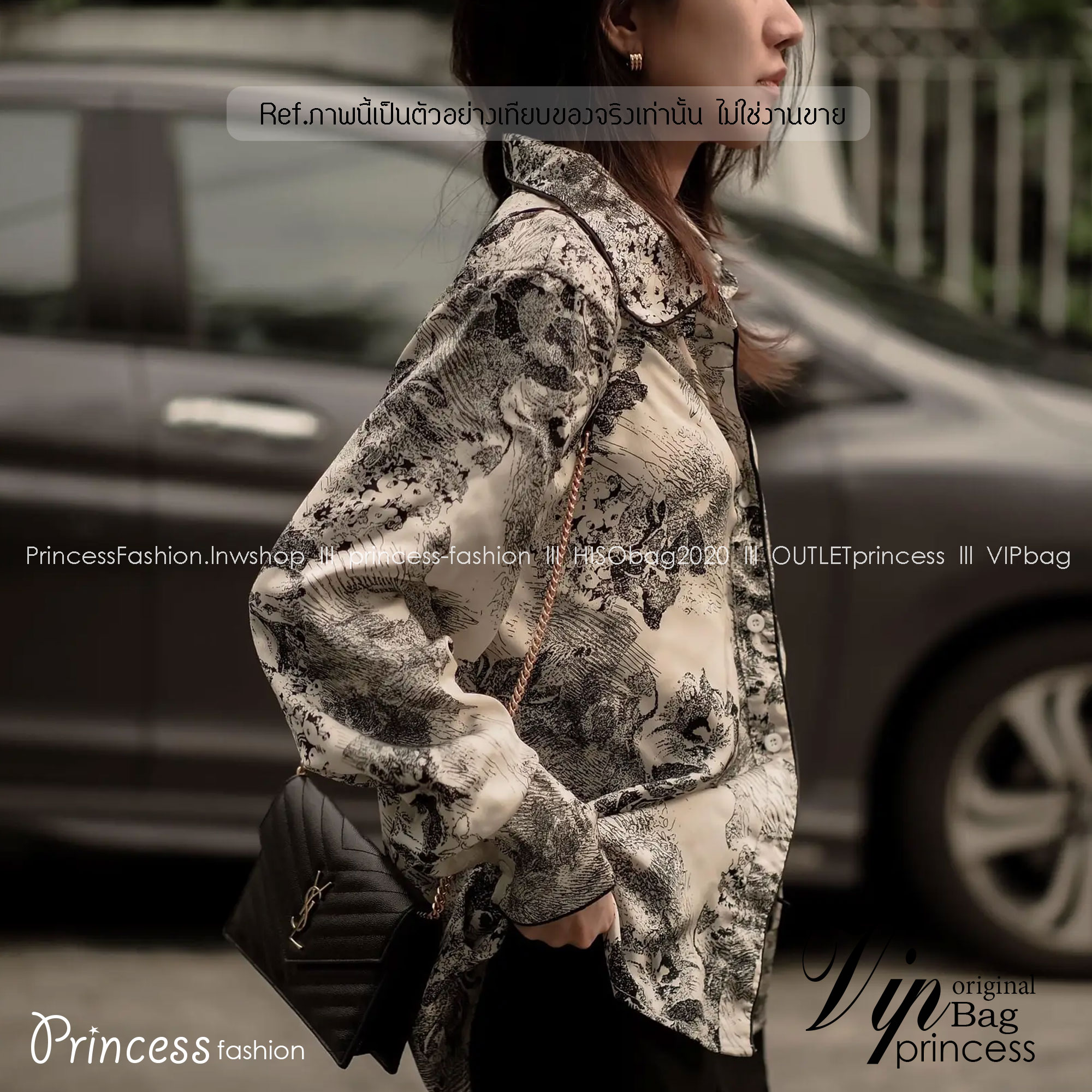 YSL Envelope WOC 7.5 Wallet on chain / YSL Clutch Bag 7.5" กระเป๋าสะพายรุ่นยอดนิยม เกรดหนังคาเวียร์สวยเต็มใบ เกรดออริ 1:1 ใช้งานต่างประเทศได้