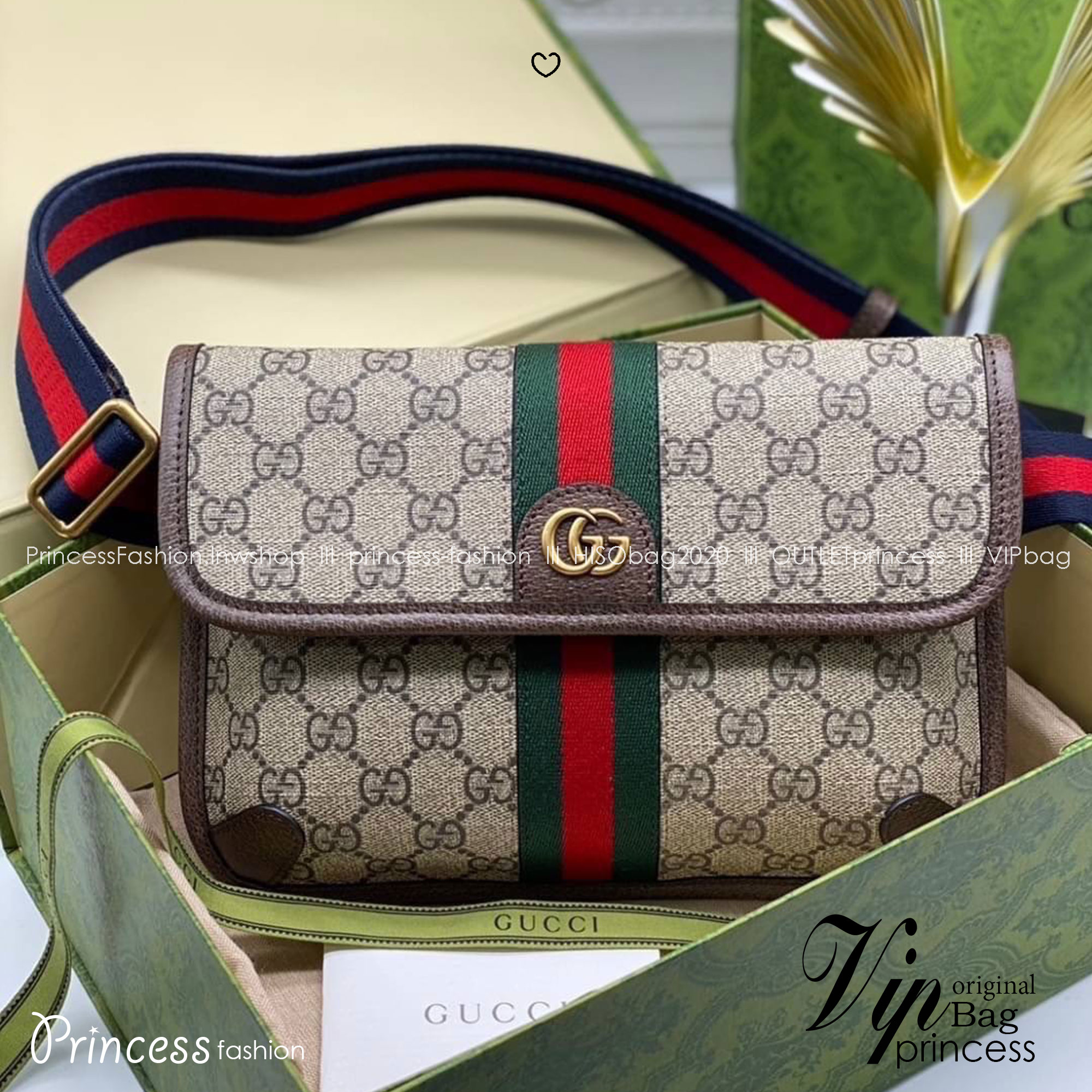 GUCCI Ophidia GG small belt bag / Gucci Belt Bag กระเป๋าคาดอก คาดเอว หนังแท้ผสมแคนวาส หล่อ สวย เท่ คูลๆ ควรมีเข้ากับทุกชุด ใช้ได้ตลอดกาล ไม่ตกยุค เกรดออริ 1:1 สลับแท้ ใช้งานต่างประเทศได้