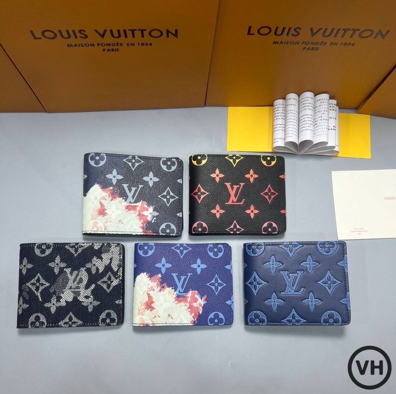 ORI หนังแท้ | LV Multiple Wallet / LV Short Wallet / LV Damier Graphite Wallet กระเป๋าสตางค์ใบสั้น กระเป๋าสตางค์ผู้ชาย