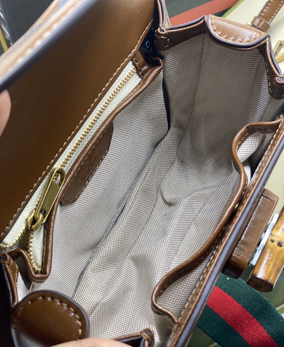 หนังแท้ Gucci Bamboo 1947 small top handle bag พร้อมส่งที่ไทย