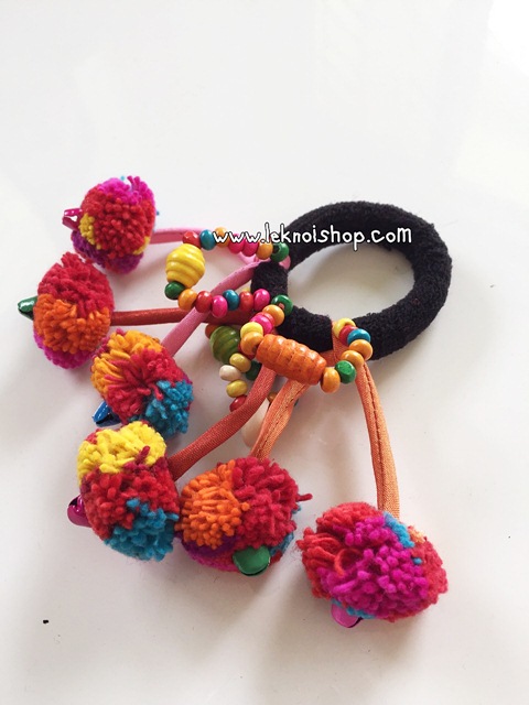 ยางรัดผมเล็กประดับลูกปัด KL 00055