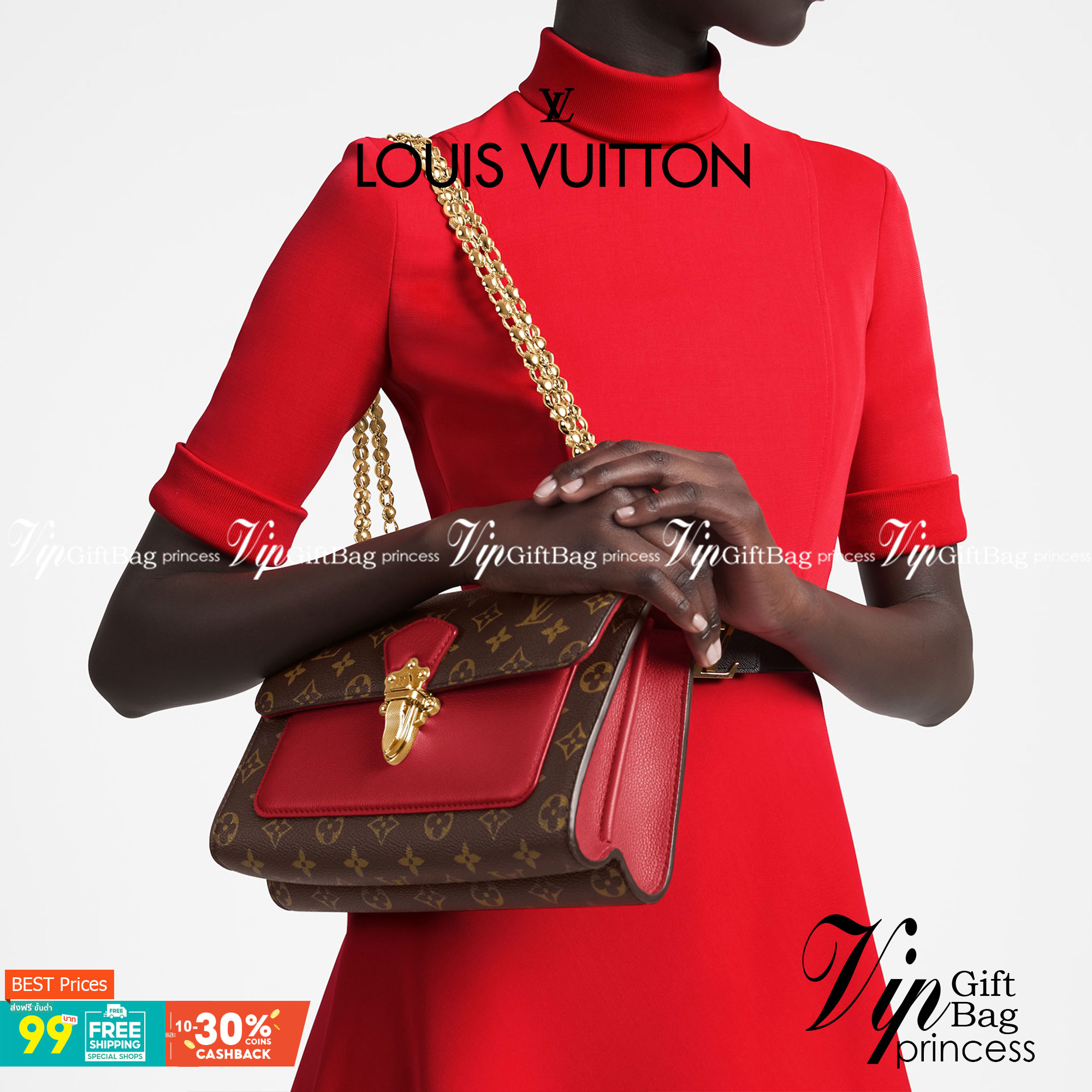 หนังแท้ LOUIS VUITTON VICTOIRE BAG พร้อมส่งที่ไทย