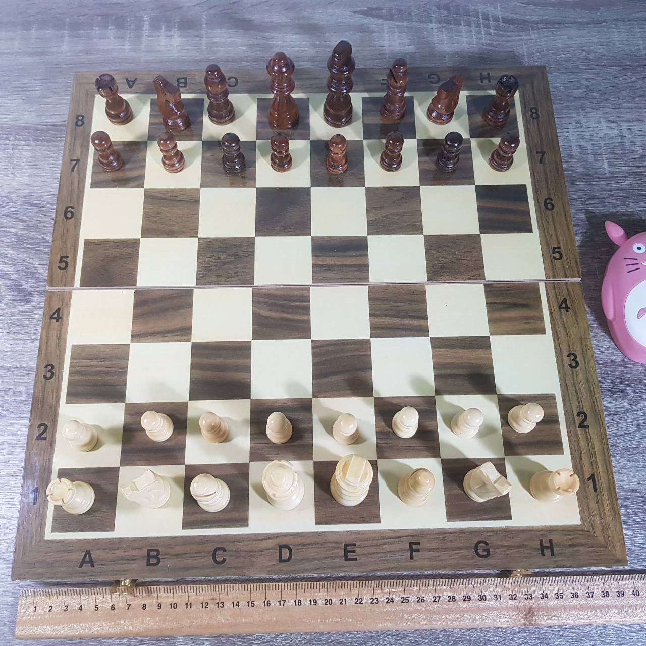 ชุดหมากรุกสากลไม้ตัวไม้กระดานไม้แม่เหล็กมีกล่องเก็บตัวหมากขนาดกระดาน39x39cm.