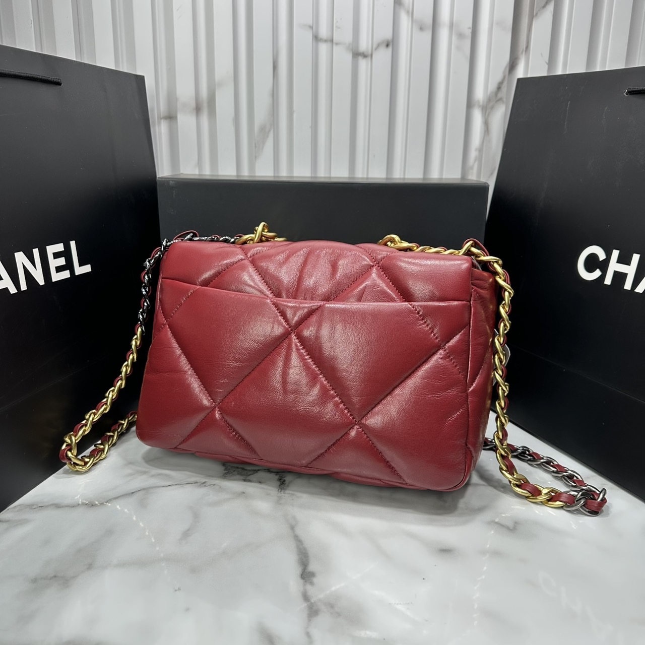 ORI หนังแท้ | CHANEL 19 Flap Bag 25cm กระเป๋าสะพายรุ่นยอดนิยม หนังนิ่มนุ่มลื่น หรูหราระดับตำนาน สวยงามเหนือกาลเวลา