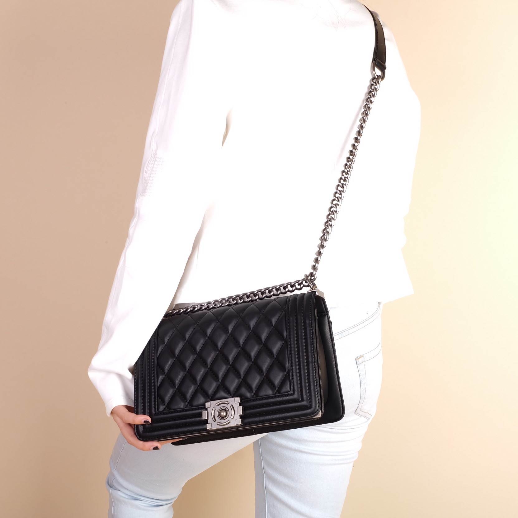 รุ่นขายดีที่สุด!!!! KEEP Quited Boy Bag กระเป๋า ทรง boy style KEEP LOOK Cool มากๆ เลยน๊าใบนี้ ไม่มีถือว่า Out มากๆ