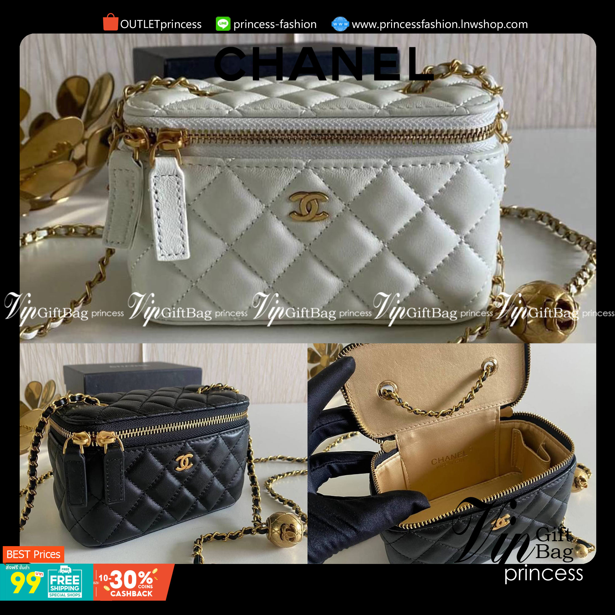 VIP GIFT 】หนังแกะแท้ CHANEL Box With Chain สายโซ่ทองหรูมาก หนังเรียบฟู ขึ้นเงา กระทบแสงยิ่งสวยค่าา โทนสีสวยสดใส เหมาะมากสำหรับสาวๆ ชิคๆ ต้องบอกเลยรุ่นนี้เหล่าเซเลบใช้กันเยอะมากๆ แค่อะไหล่ก็หรูไปเดินครึ่งแล้วค่าา😁 พร้อมส่งที่ไทยที่นี่ที่เดียว