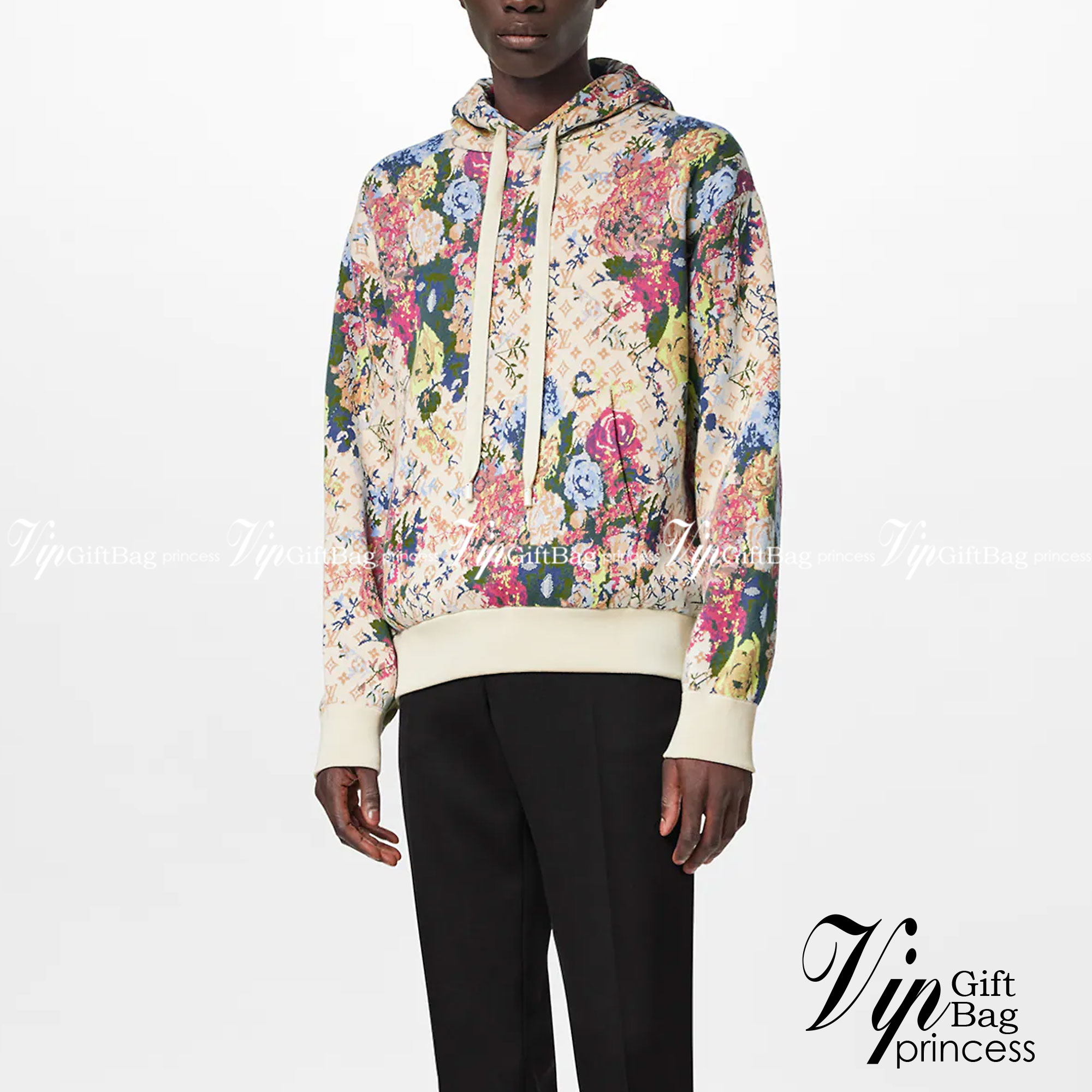 LV Flower Hoodie / LOUIS VUITTON Hoodie Flower เกรดออริจินอล มีป้ายแท็กที่คอเสื้อ ใส่ได้ทั้งผู้หญิงผู้ชาย พร้อมส่งที่ไทย ภาพสินค้าถ่ายจากงานขายจริง ใช้งานต่างประเทศได้