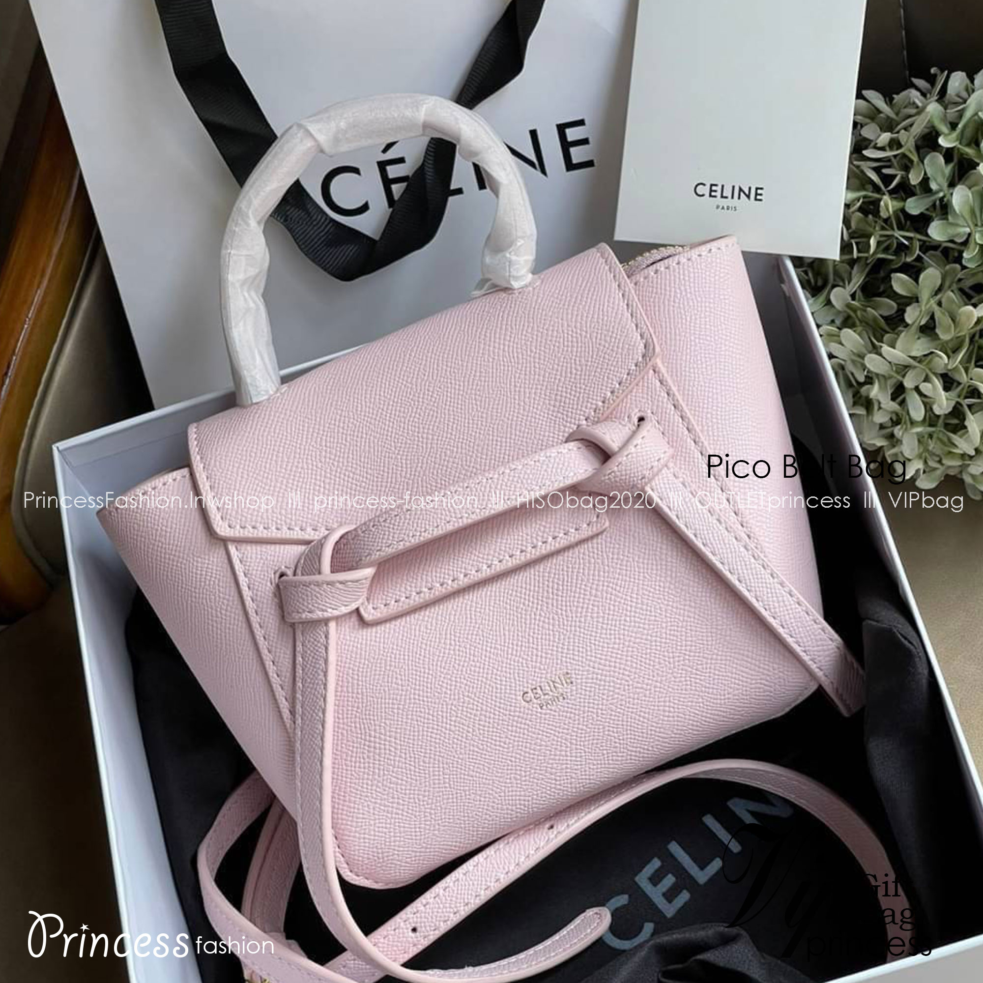 Celine Pico Belt Bag / Celine Belt Bag (ใบเล็ก) อีกหนึ่งคอลเลคชั่้นที่ได้รับความนิยมอย่างมาก บ่งบอกความเป็นตัวตนของแบรนด์ กลิ่นอายความคลาสสิก