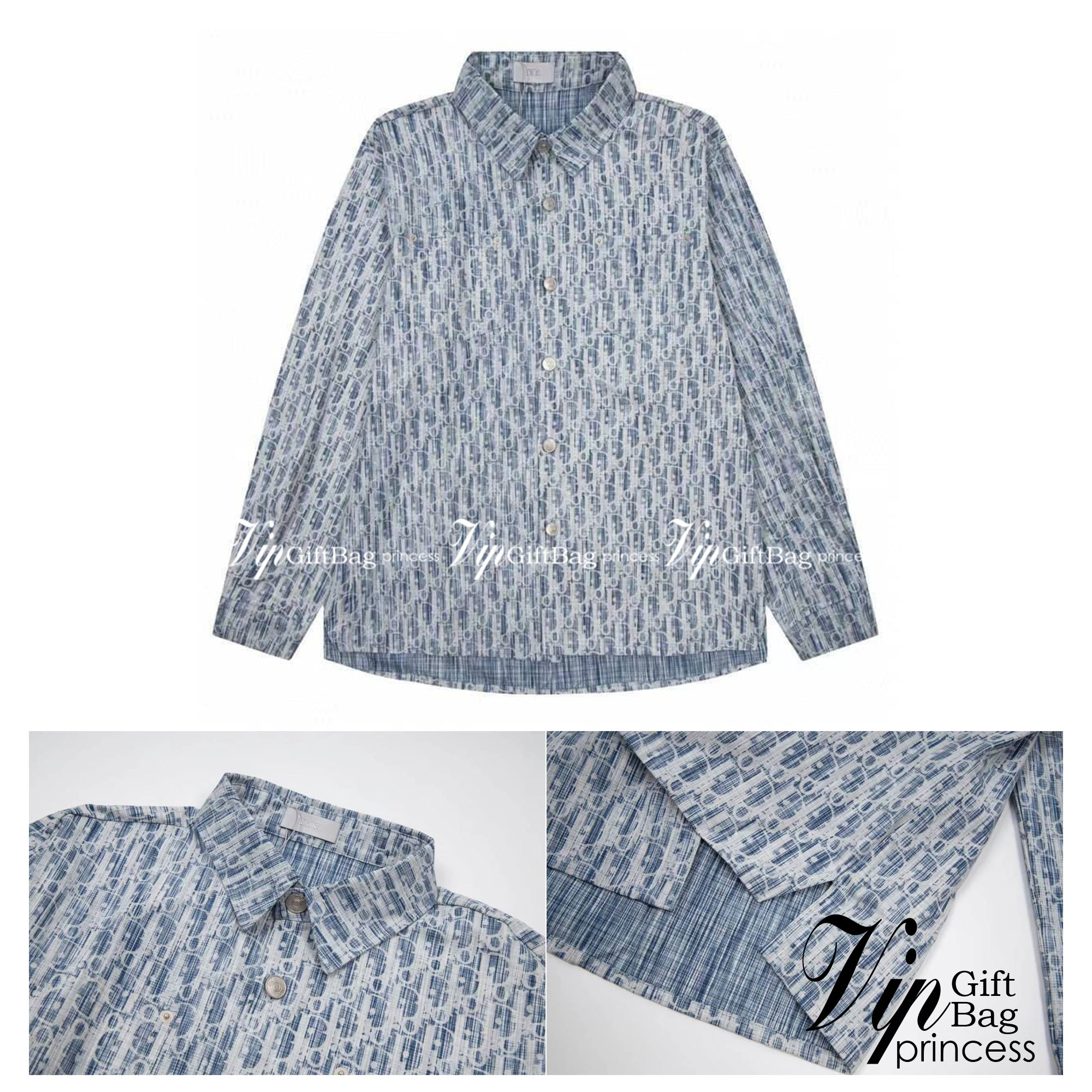 Dior Monogram Shirt / Dior shirt เกรดออริจินอล มีป้ายแท็กที่คอเสื้อ ใส่ได้ทั้งผู้หญิงผู้ชาย พร้อมส่งที่ไทย ภาพสินค้าถ่ายจากงานขายจริง ใช้งานต่างประเทศได้