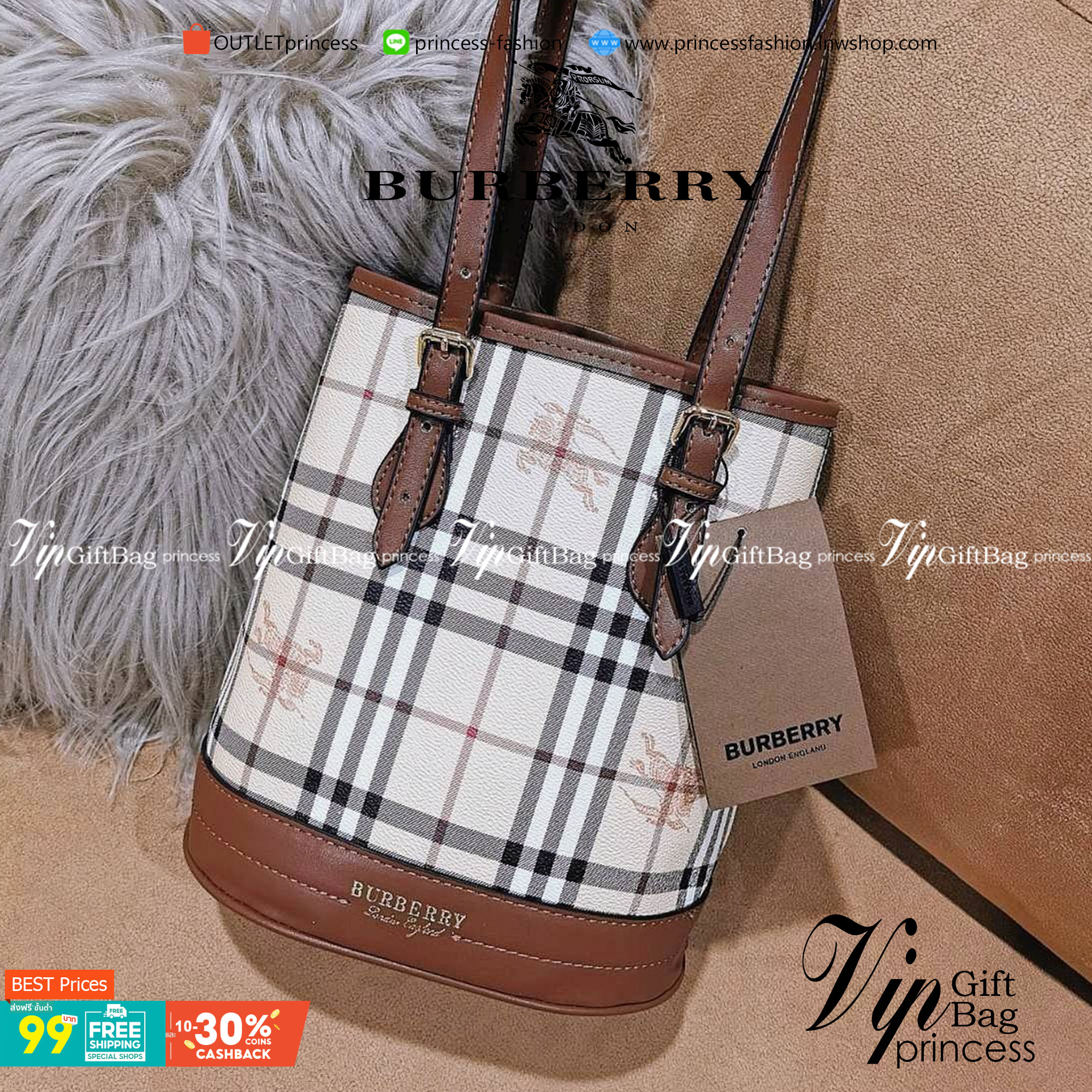 BURBERRY FRAGRANCES VINTAGE BAG กระเป๋าสะพายทรงวินเทจ