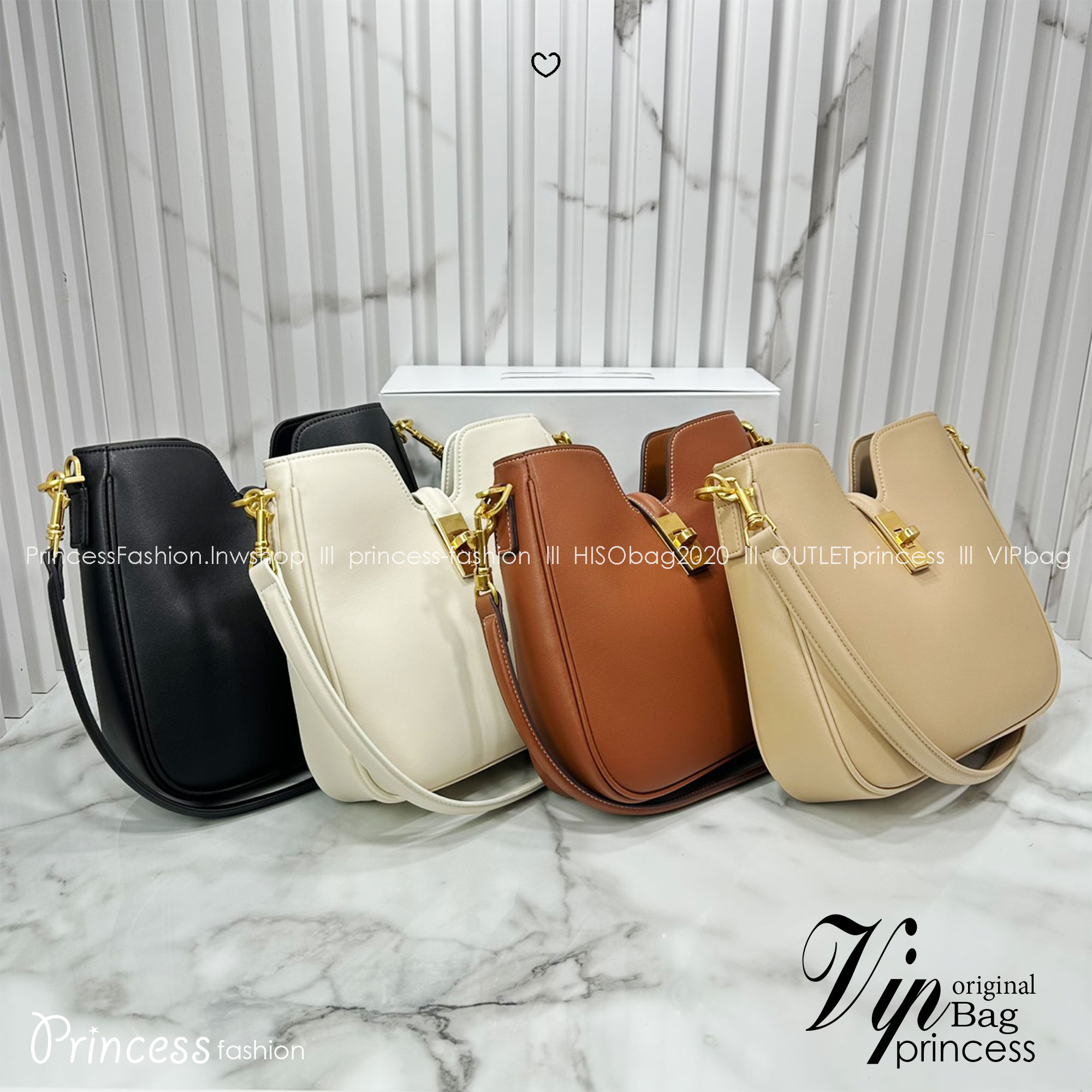 ORI หนังแท้ | CELINE SMALL CAMILLE 16 SOFT BAG IN SMOOTH LEATHER กระเป๋าสะพายรุ่นใหม่ล่าสุดของไลน์ 16 soft รูปทรงแบบโฮโบที่มาพร้อมดีไซน์ที่ใช้งานได้จริง หรูหราและโดดเด่น ฝาพับหนังกับตัวปิดแบบ Turnlock สีทองรูปทรงคล้ายอัญมณี