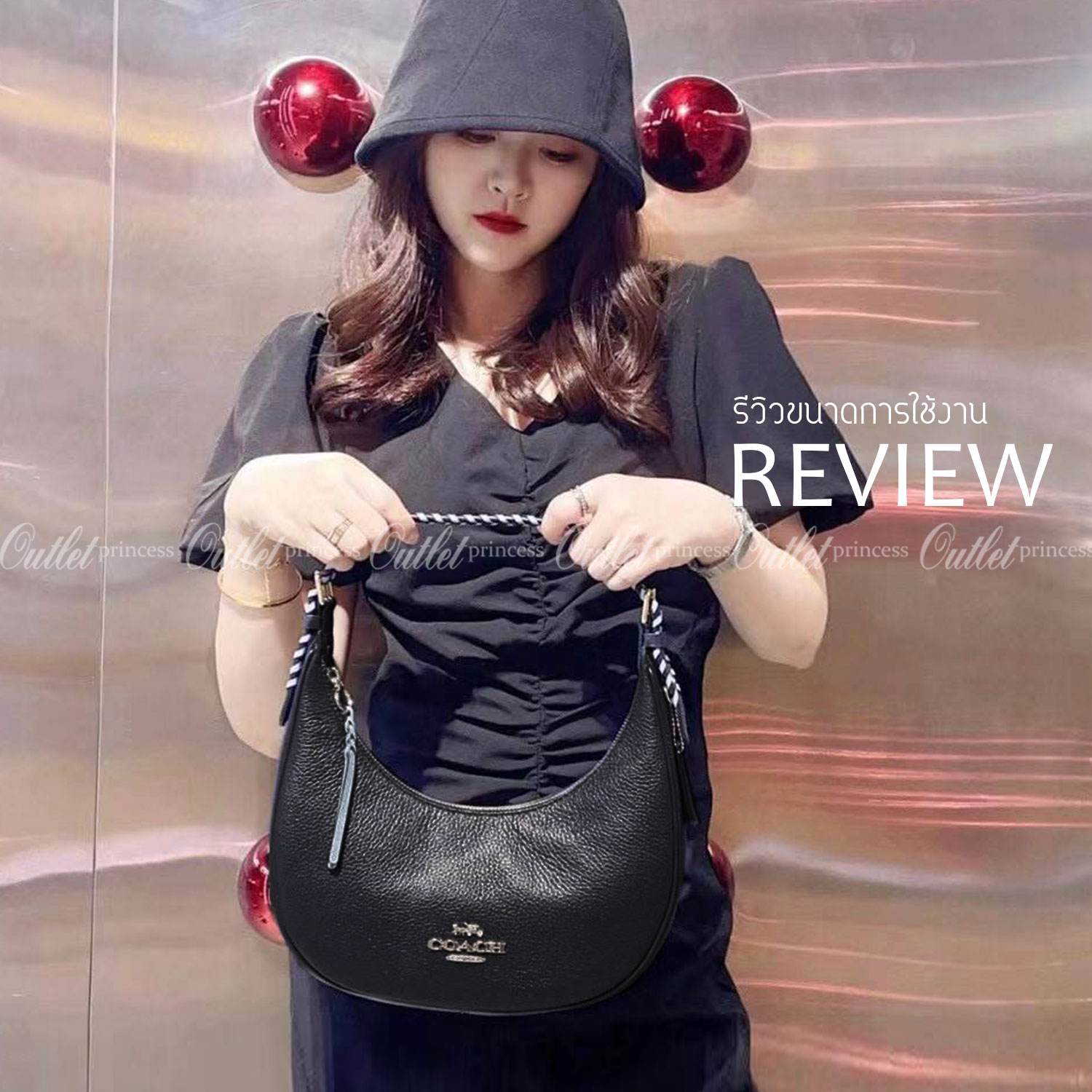 COACH BAILEY HOBO WITH WHIPSTITCH ((C4108//C1322)) พร้อมส่งที่ไทย!! สวยจริงไม่จกตาแน่นอนค่าา กระเป๋าทรงโค้ง ใช้แบบหิ้วหรือคล้องไหล่ก็ดูดี ใช้วัสดุหนังแท้ชั้นดี หนังสวยมากๆค่ะ ด้านหน้าใช้อะไหล่แบรนด์ตัวใหญ่ หรู ดูสะดุดตามีเดียว