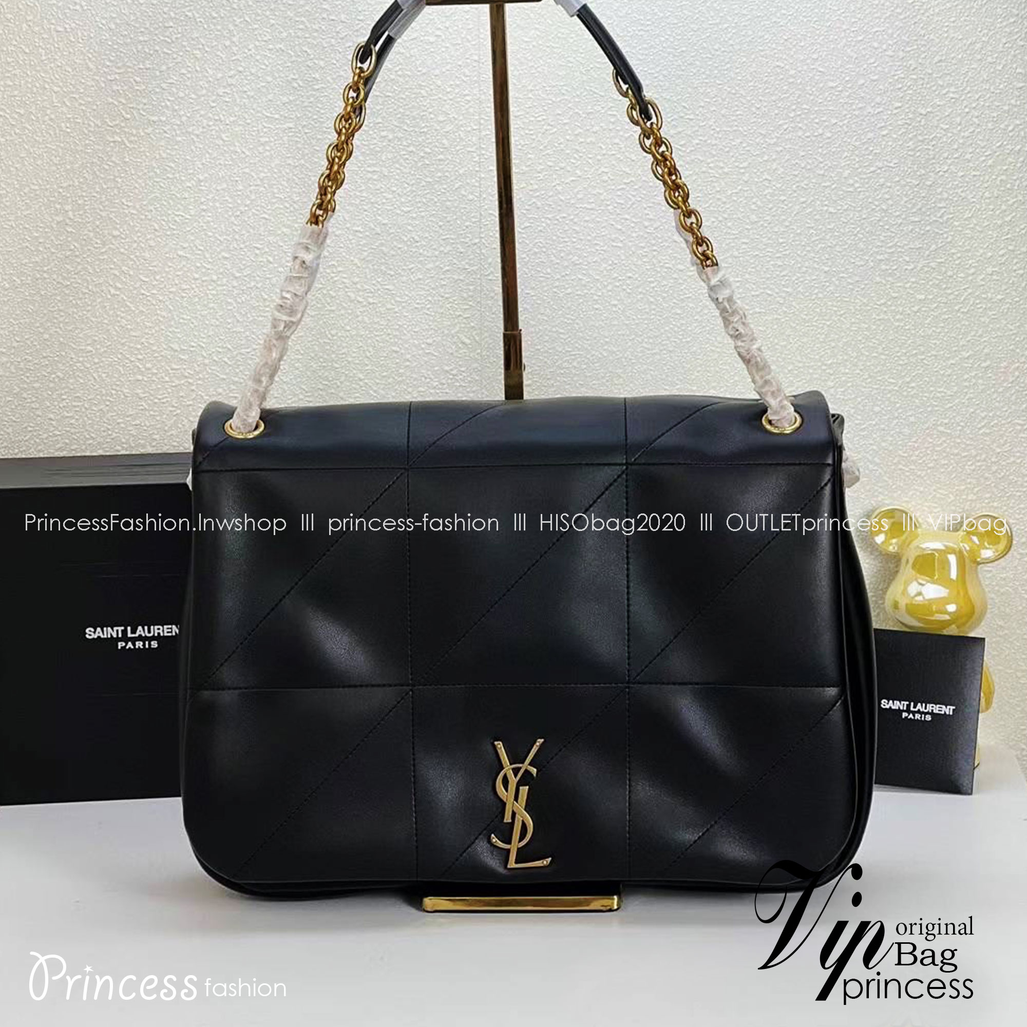 YSL JAMIE LARGE IN LEATER BAG 43cm กระเป๋าสะพายใบใหญ่ เกรดหนังสวยเต็มใบ เกรดออริ 1:1 ใช้งานต่างประเทศได้