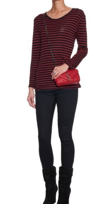 VIP 】SAINT LAURENT CLASSIC BABY COLLEGE MONOGRAM CHAIN BAG IN BLACK MATELASSE LEATHER VIP GIFT WITH PURCHASE (GWP) พรีเมี่ยมกิ้ฟ Limited Edition จาก YSL DUTY FREE COUNTER กระเป๋าสะพายรูปทรงน่ารัก ดีไซต์มาใหม่สำหรับสาวก SAINT LAURENT มีหูจับเกร๋ๆ ที่ด้านบน