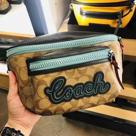 COACH F72931 TERRAIN BELT BAG IN SIGNATURE CANVAS กระเป๋าคาดอกสุดเท่ ขนาดพอเหมาะ ใช้แล้วเท่สุดๆไปเลย ภายในกว้าง เปิดปิดด้วยซิป