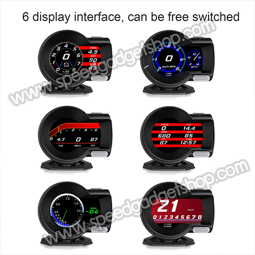 เกจวัด obd OBD2 Smart gauge Display Meter รุ่น F8 วัดความร้อนหม้อน้ำ วัดความเร็ว วัดรอบ วัดแบต นาฬิกาดิจิตอล มีเสียงเตือน ติดตั้งกับ port obd2 ไม่ต้องตัดต่อสายไฟ (อ่านโค้ด ลบโค้ด เครื่องยนต์ได้) ใหม่ล่าสุด ตัวเกจอัพเดตซอฟแวร์ได้