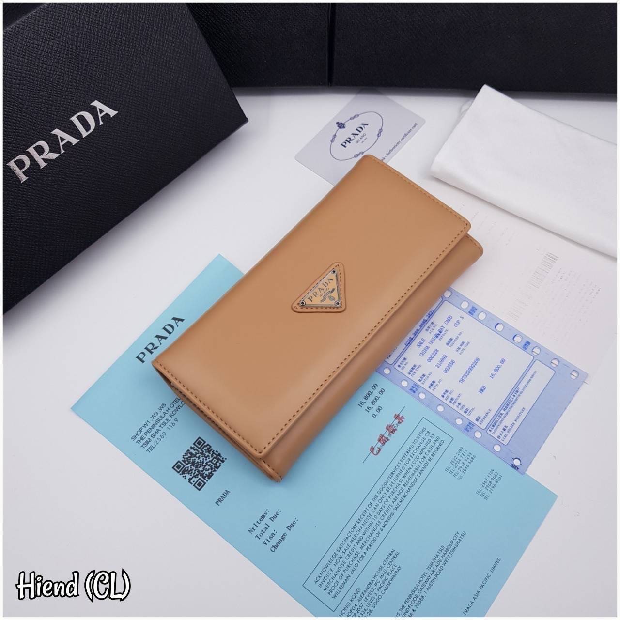 หนังแท้ Prada Long Wallet / Prada Wallet กระเป๋าสตางค์ใบยาว ใช้งานง่าย สวยหรู งานหนังแท้ทั้งใบ ภาพสินค้าถ่ายจากงานขายจริง ใช้งานต่างประเทศได้