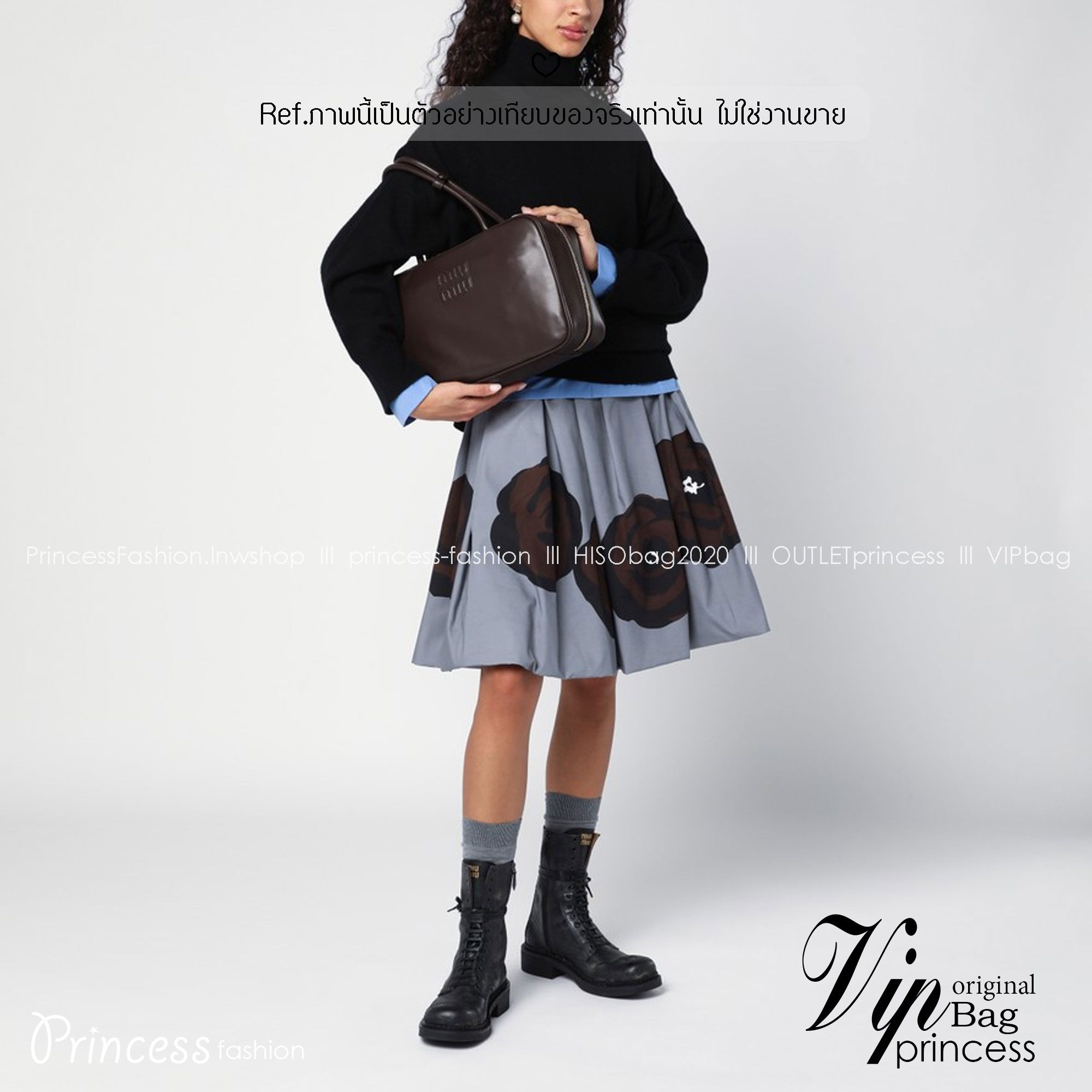 MIU MIU leather Beau bag 25cm กระเป๋าถือทรงบอสตัน ขนาดกำลังสวยพกพาง่าย สะดวกใช้งาน ซิปรอบเปิดได้กว้างๆ ดีไซน์เรียบแต่มากมีอยู่จริง สวยดูแพง